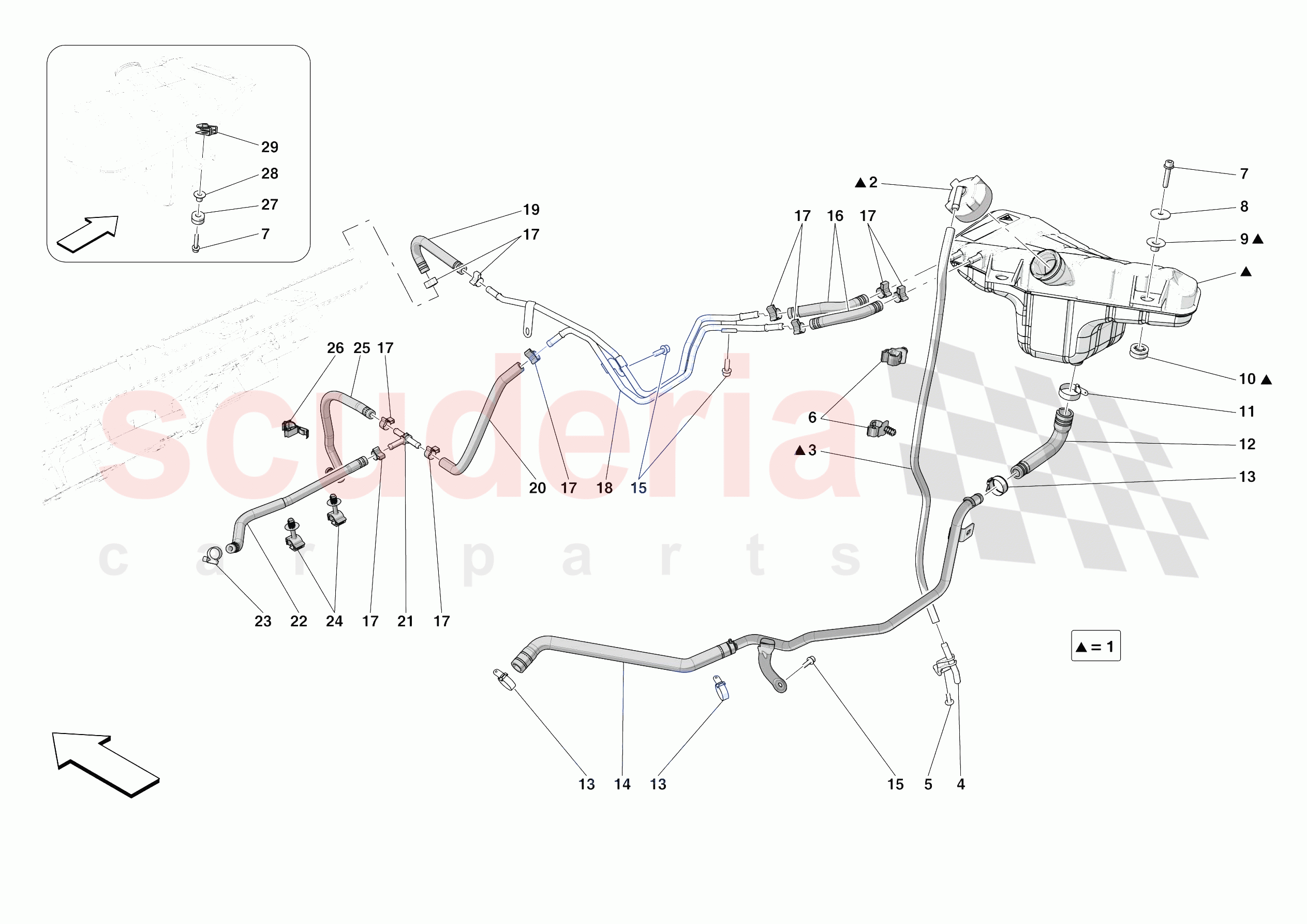 EXPANSION TANK of Ferrari Ferrari 812 Competizione A Europe RH