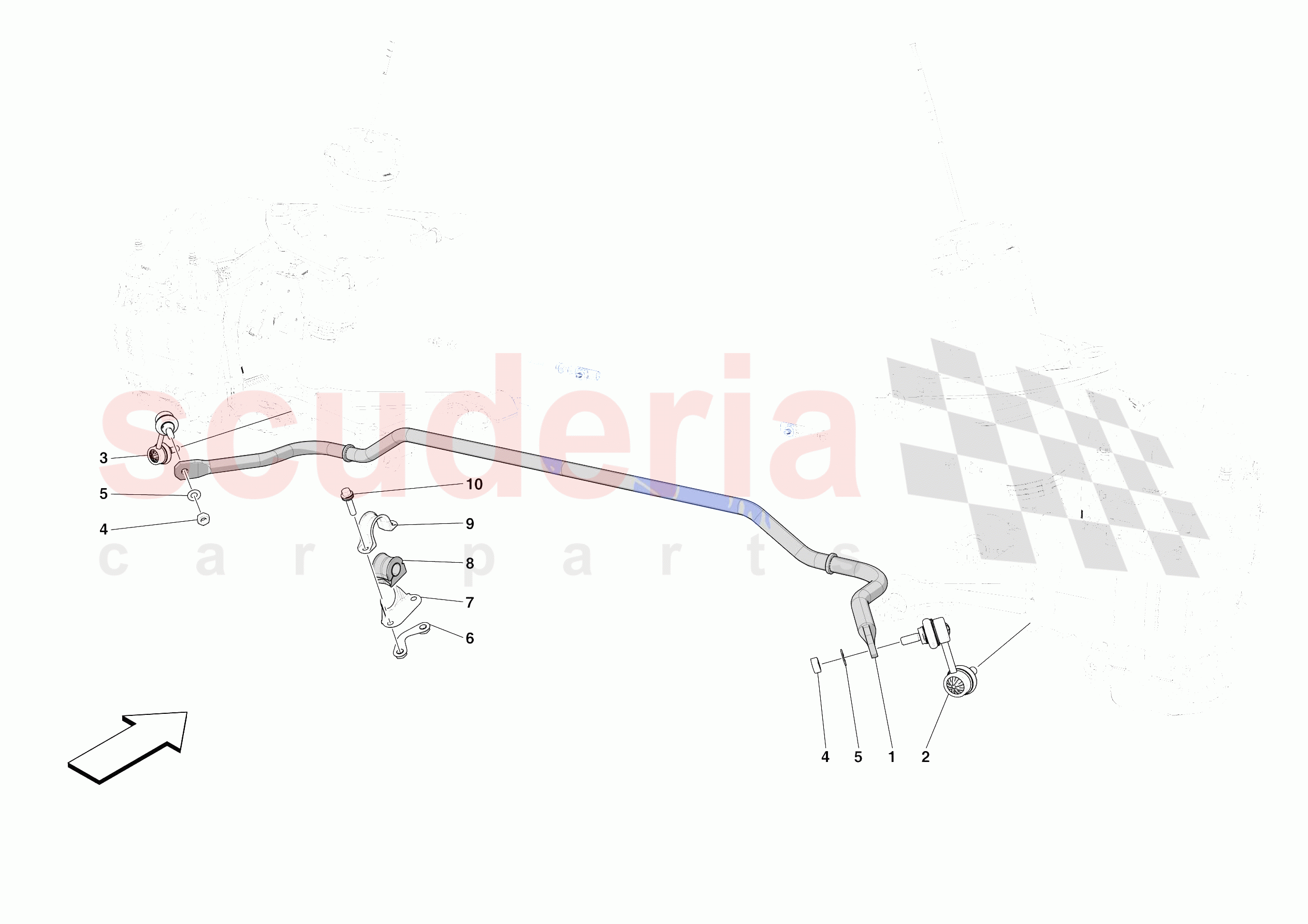 FRONT TORSION BAR of Ferrari Ferrari 812 Competizione A Europe RH