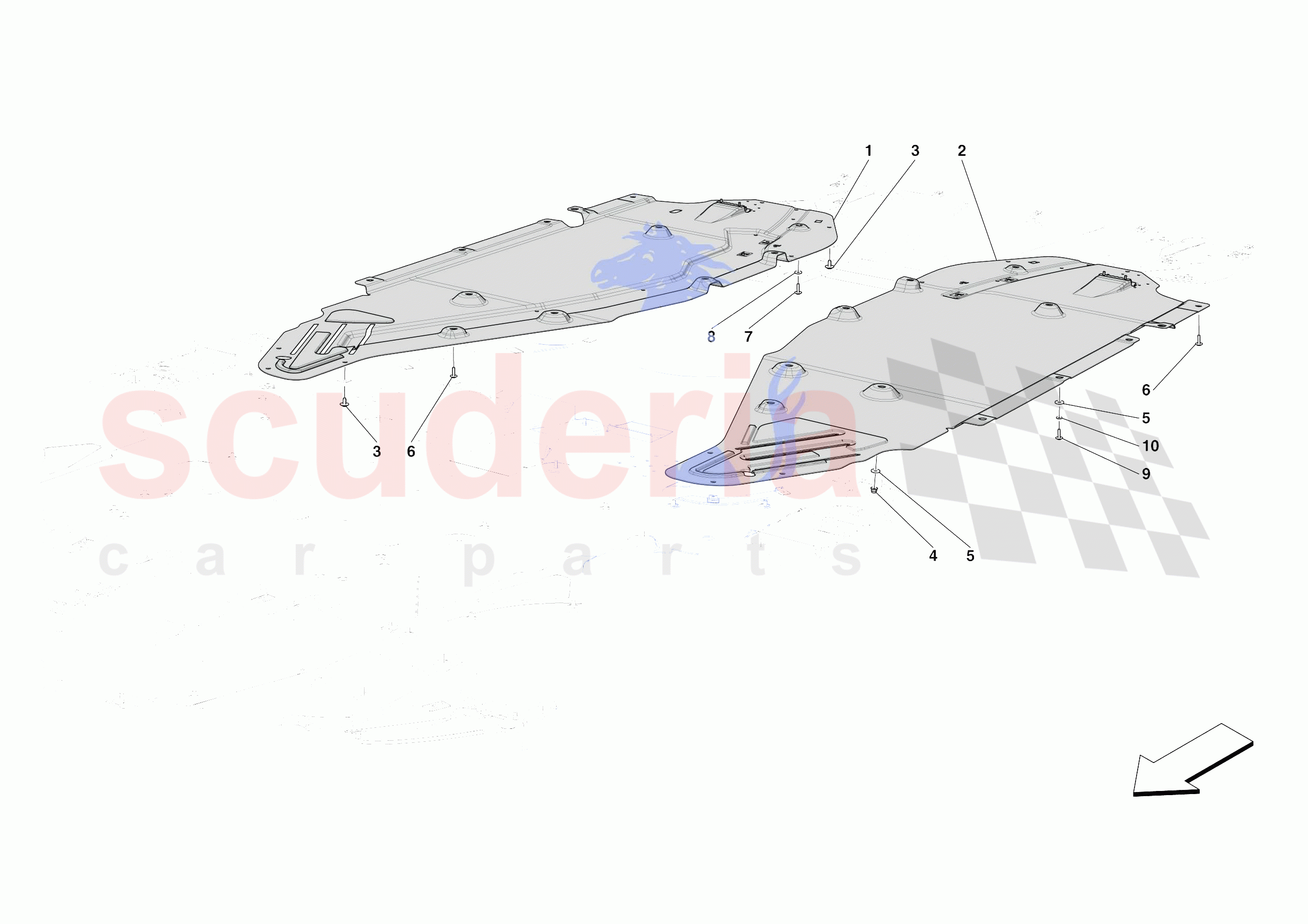 CENTRE SHIELDS of Ferrari Ferrari 812 Competizione A Europe RH