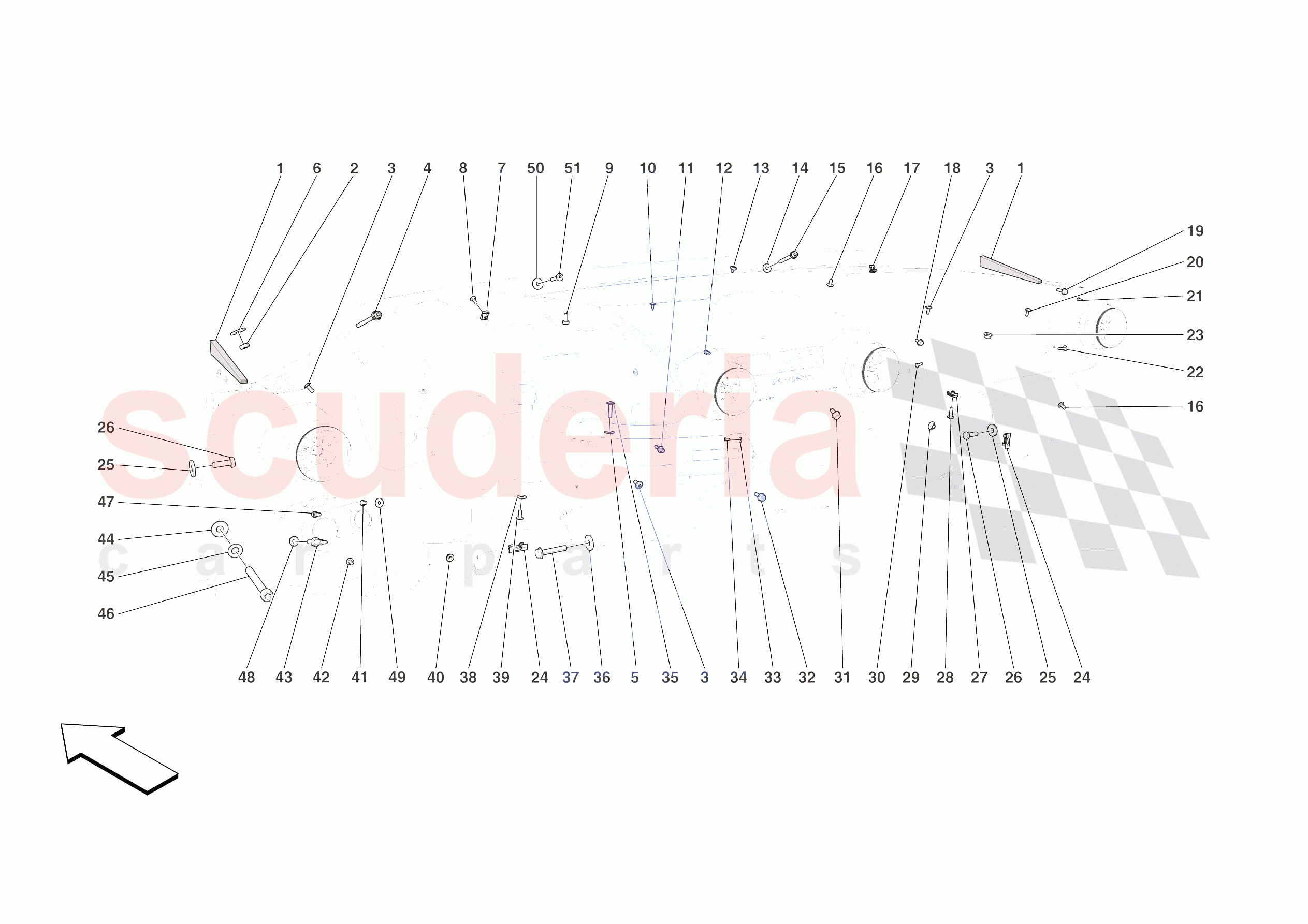 DASHBOARD - FASTENERS of Ferrari Ferrari 812 Competizione A Europe RH