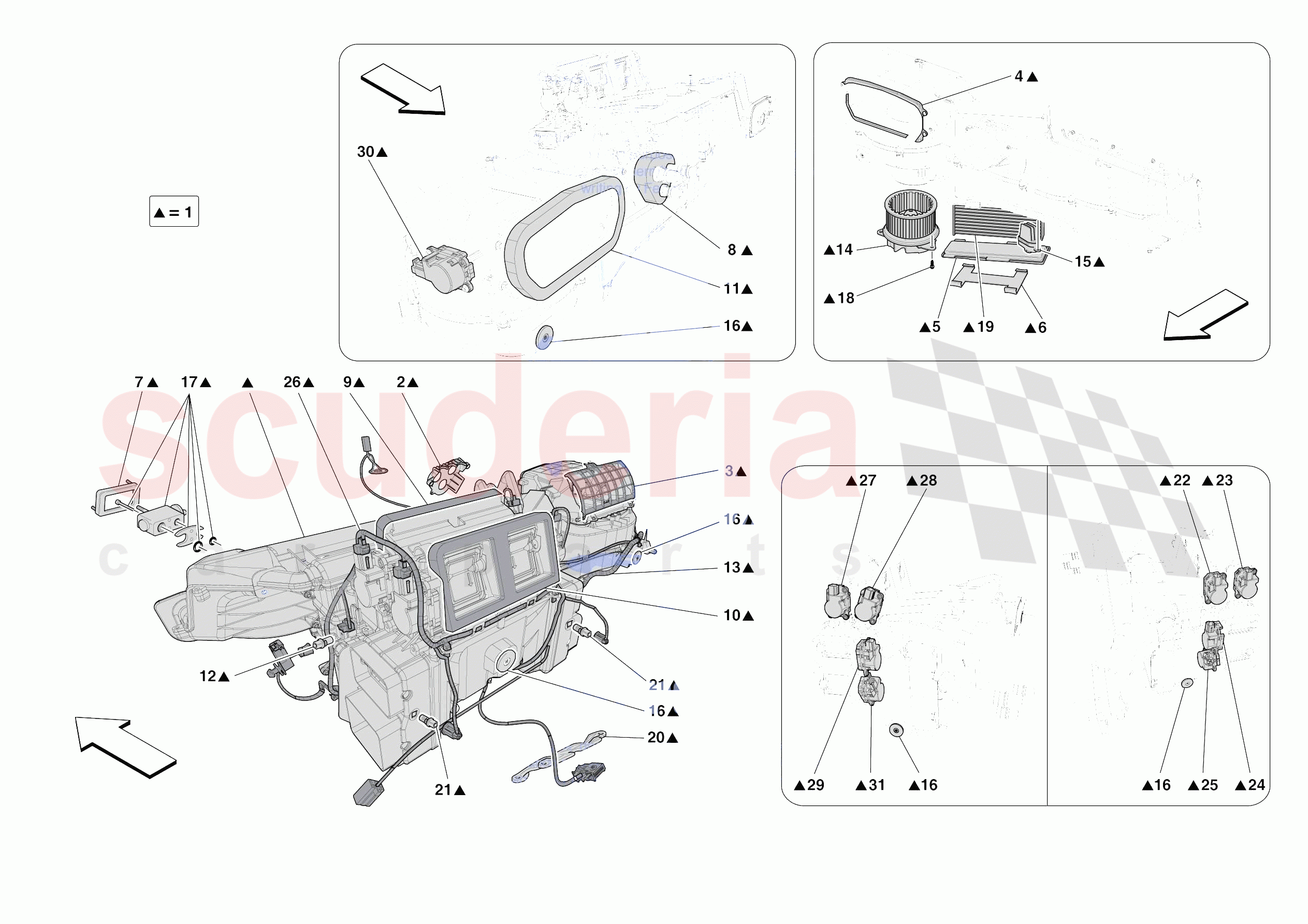 A/C SYSTEM - EVAPORATOR of Ferrari Ferrari 812 Competizione A Europe RH