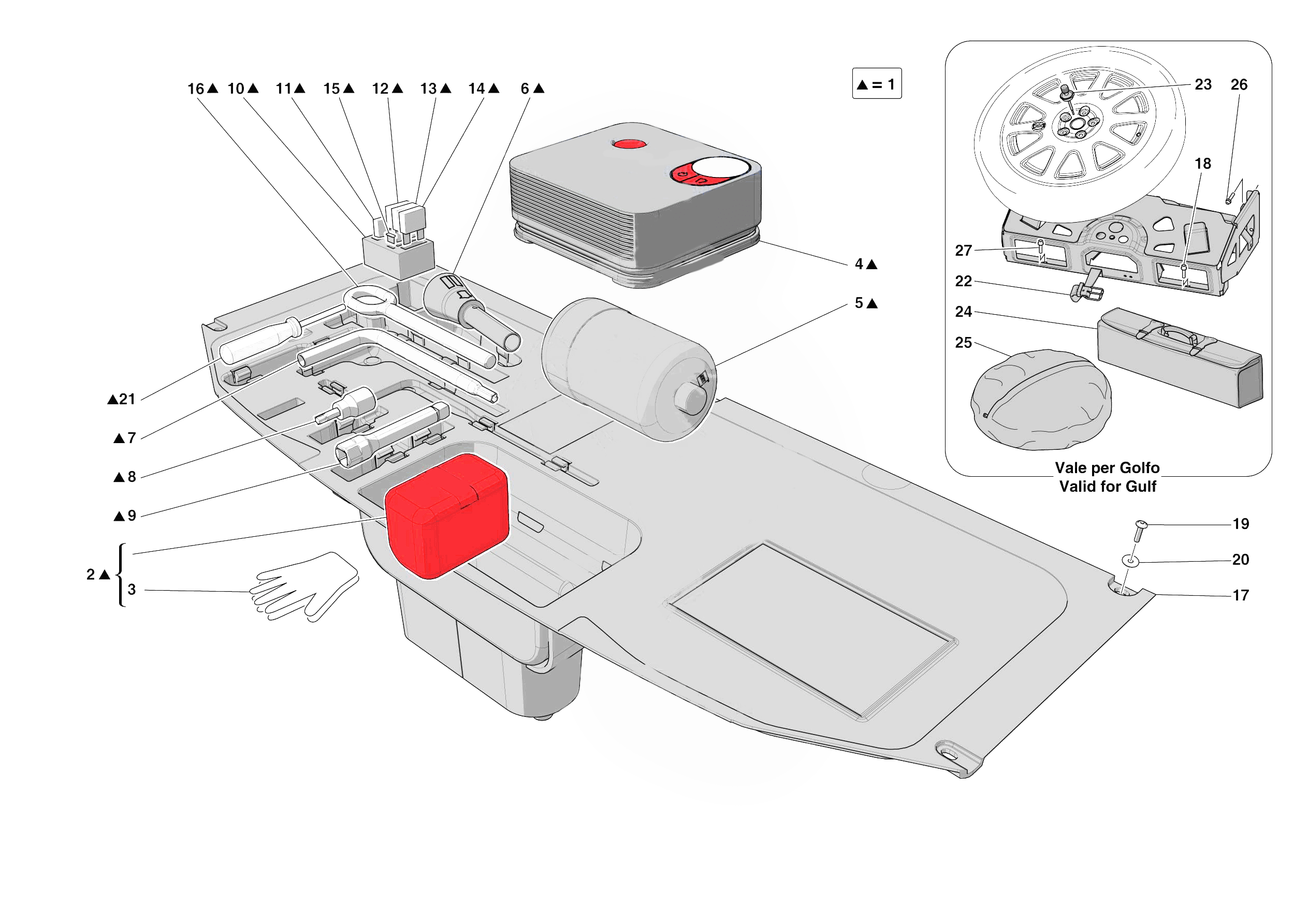 TOOLS PROVIDED WITH VEHICLE of Ferrari Ferrari 812 Competizione A USA