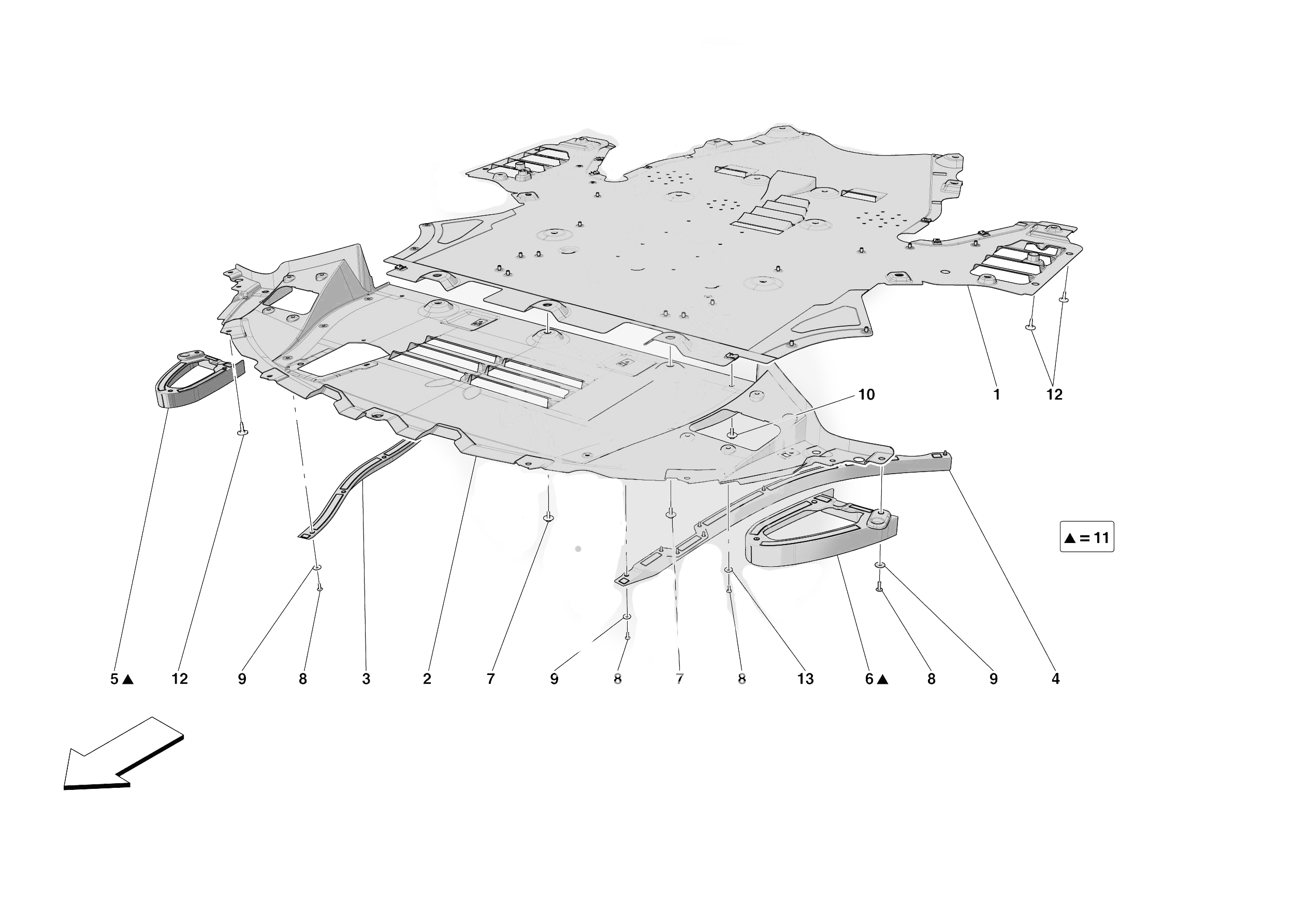 FRONT SHIELDS of Ferrari Ferrari 812 Competizione A USA