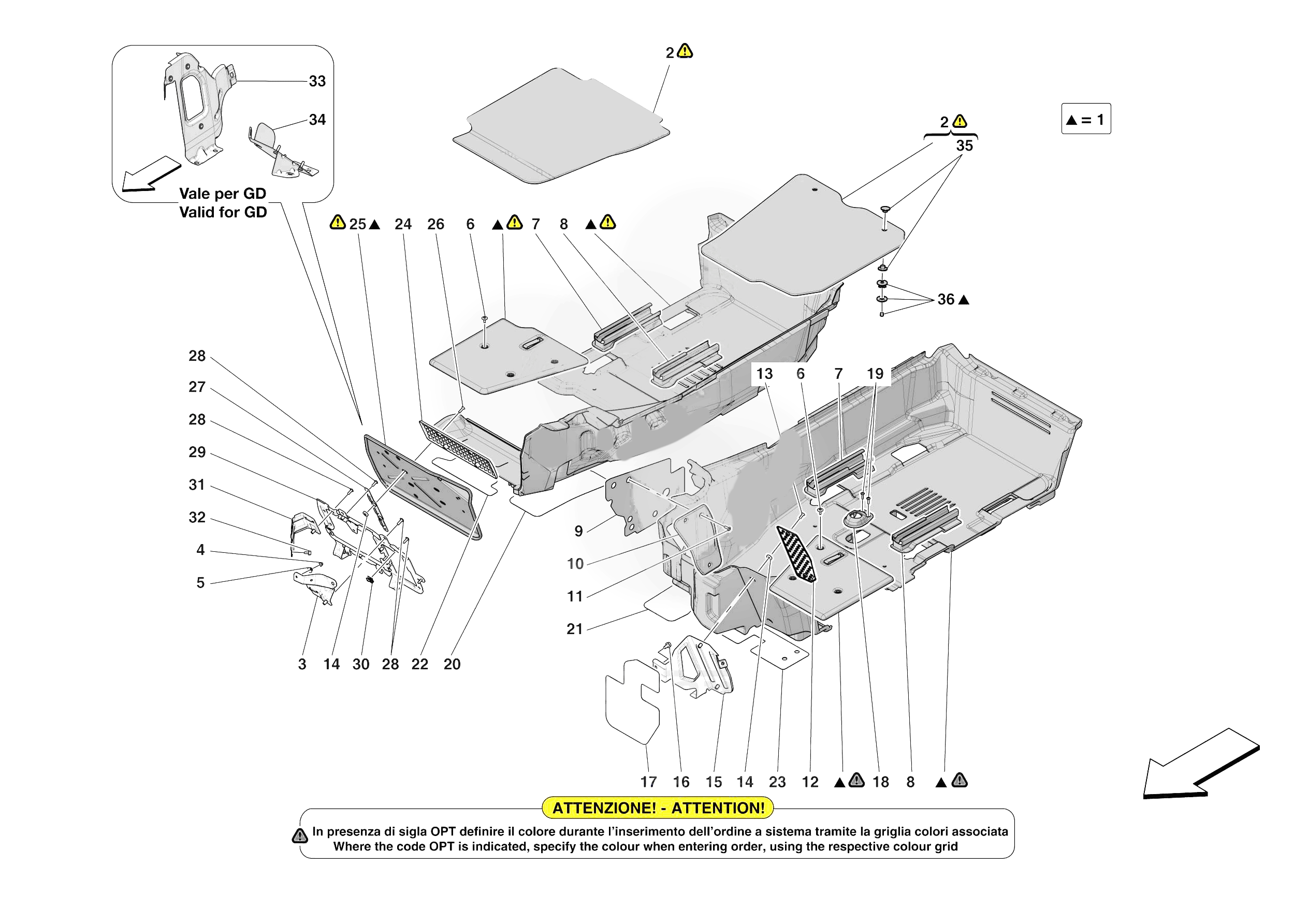 PASSENGER COMPARTMENT MATS of Ferrari Ferrari 812 Competizione A USA