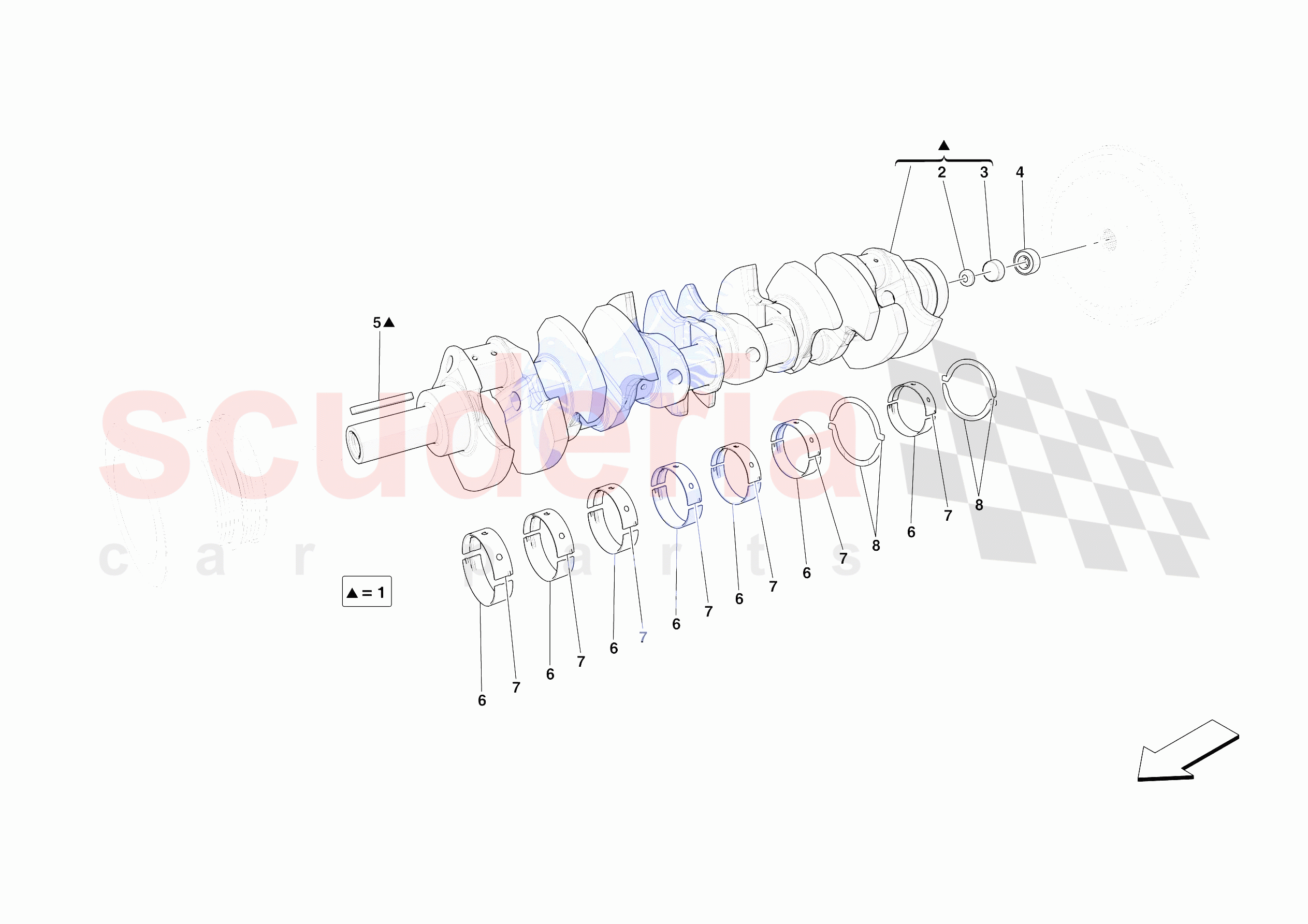 CRANKSHAFT of Ferrari Ferrari 812 Competizione Europe