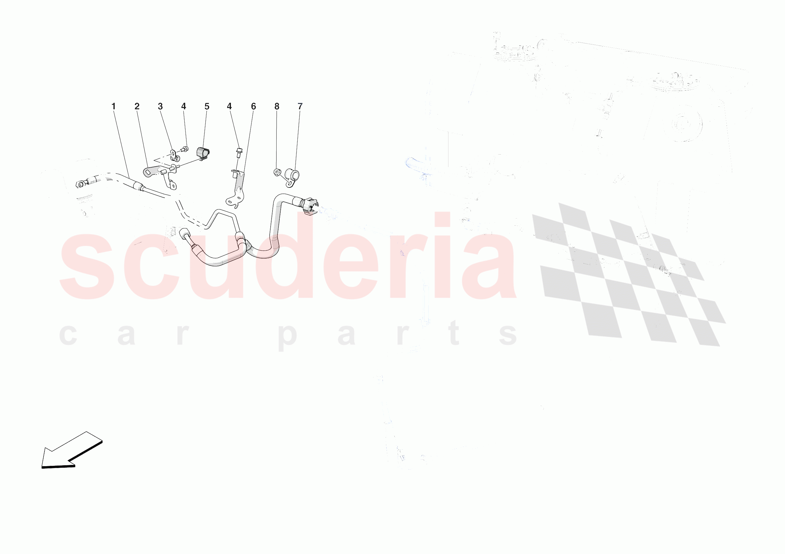 ENGINE FUEL DELIVERY PIPES of Ferrari Ferrari 812 Competizione Europe