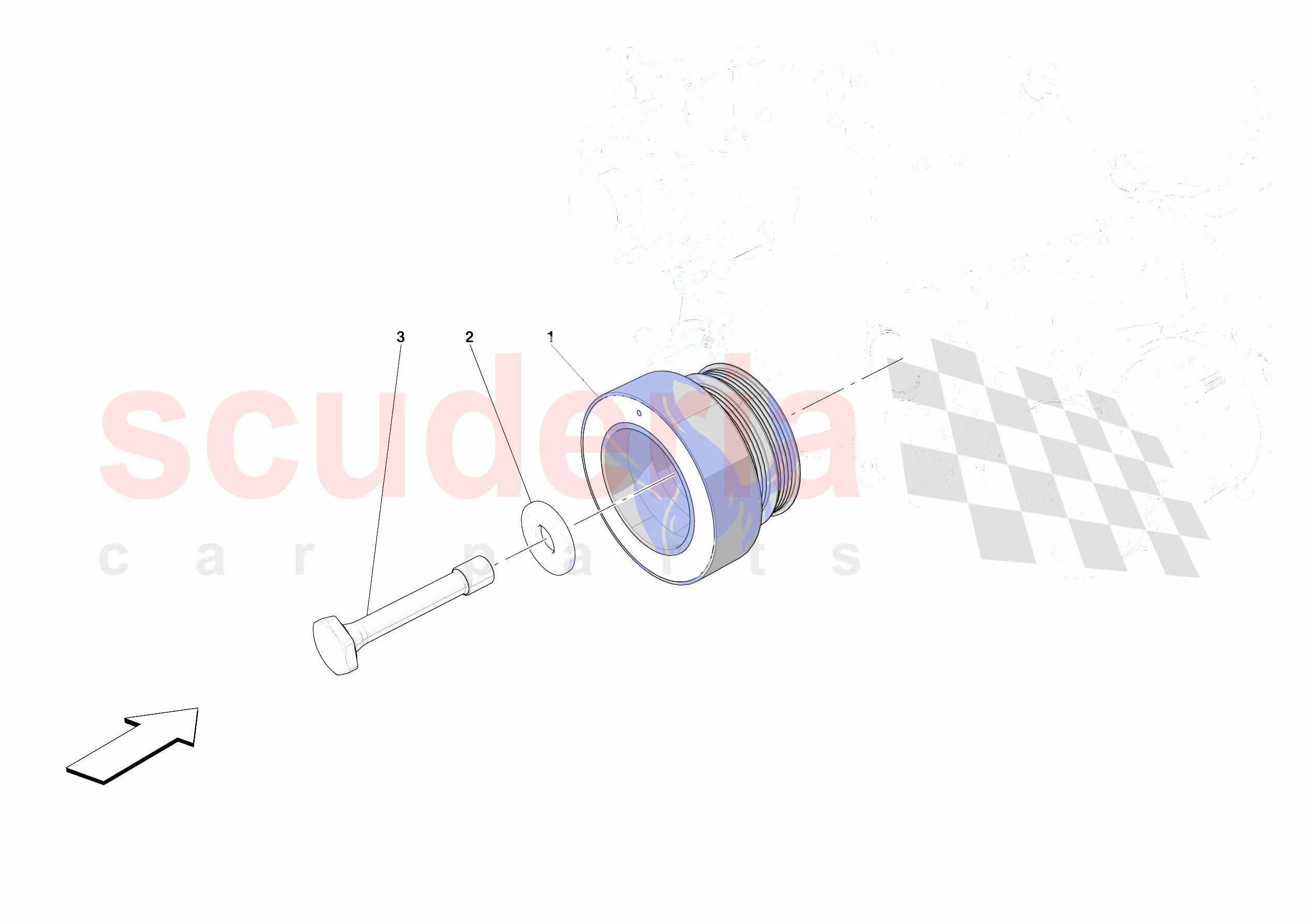 TORSION DAMPER of Ferrari Ferrari 812 Competizione Europe RH