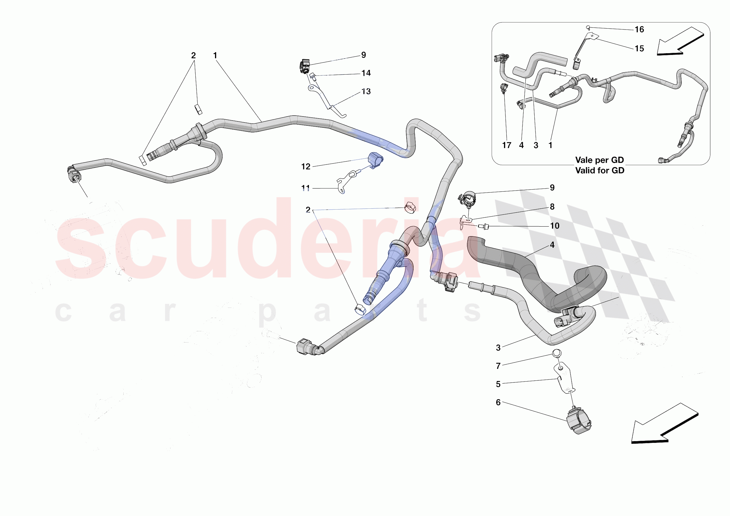 SERVO BRAKE PIPES of Ferrari Ferrari 812 Competizione Europe RH