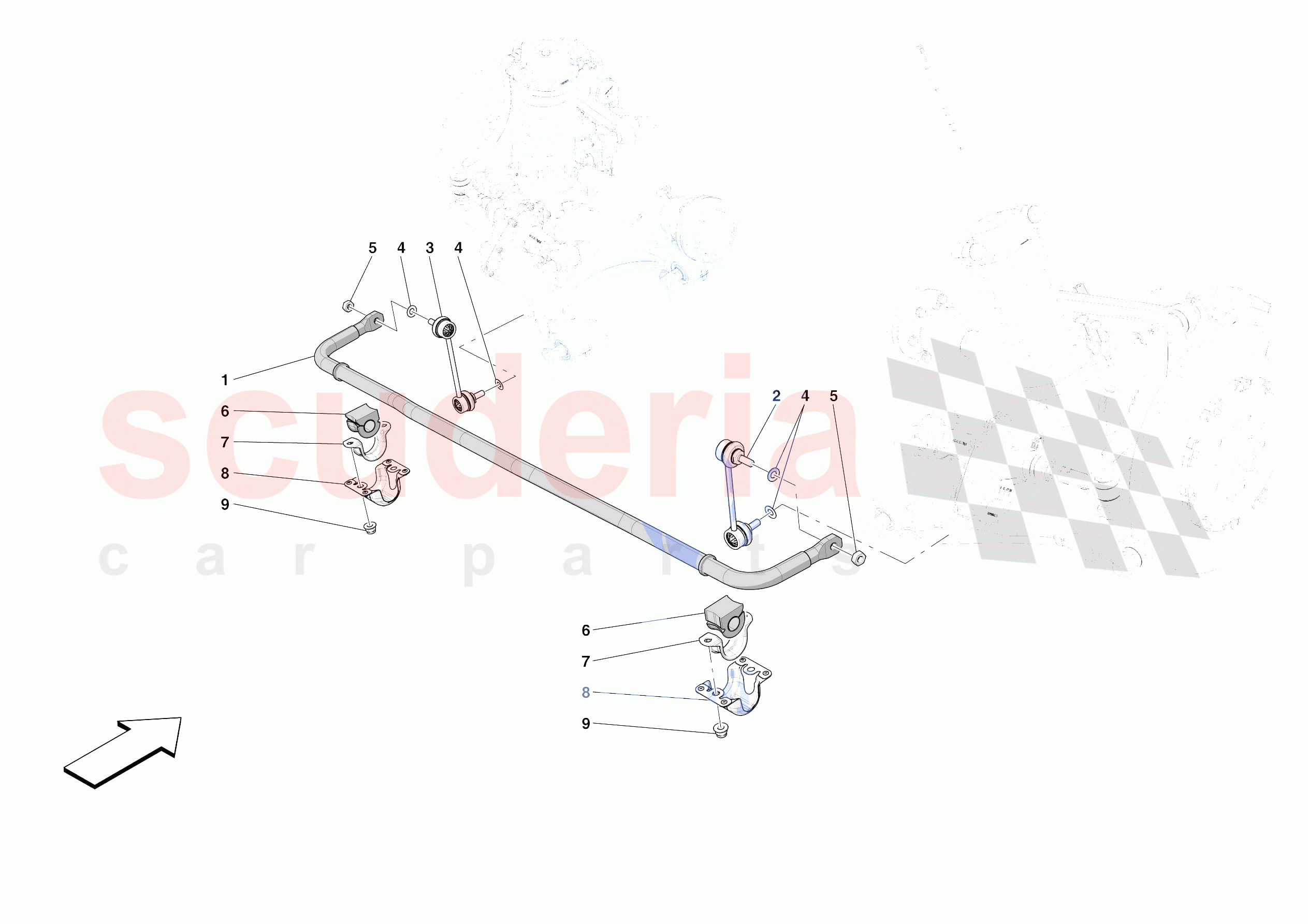 REAR TORSION BAR of Ferrari Ferrari 812 Competizione Europe RH