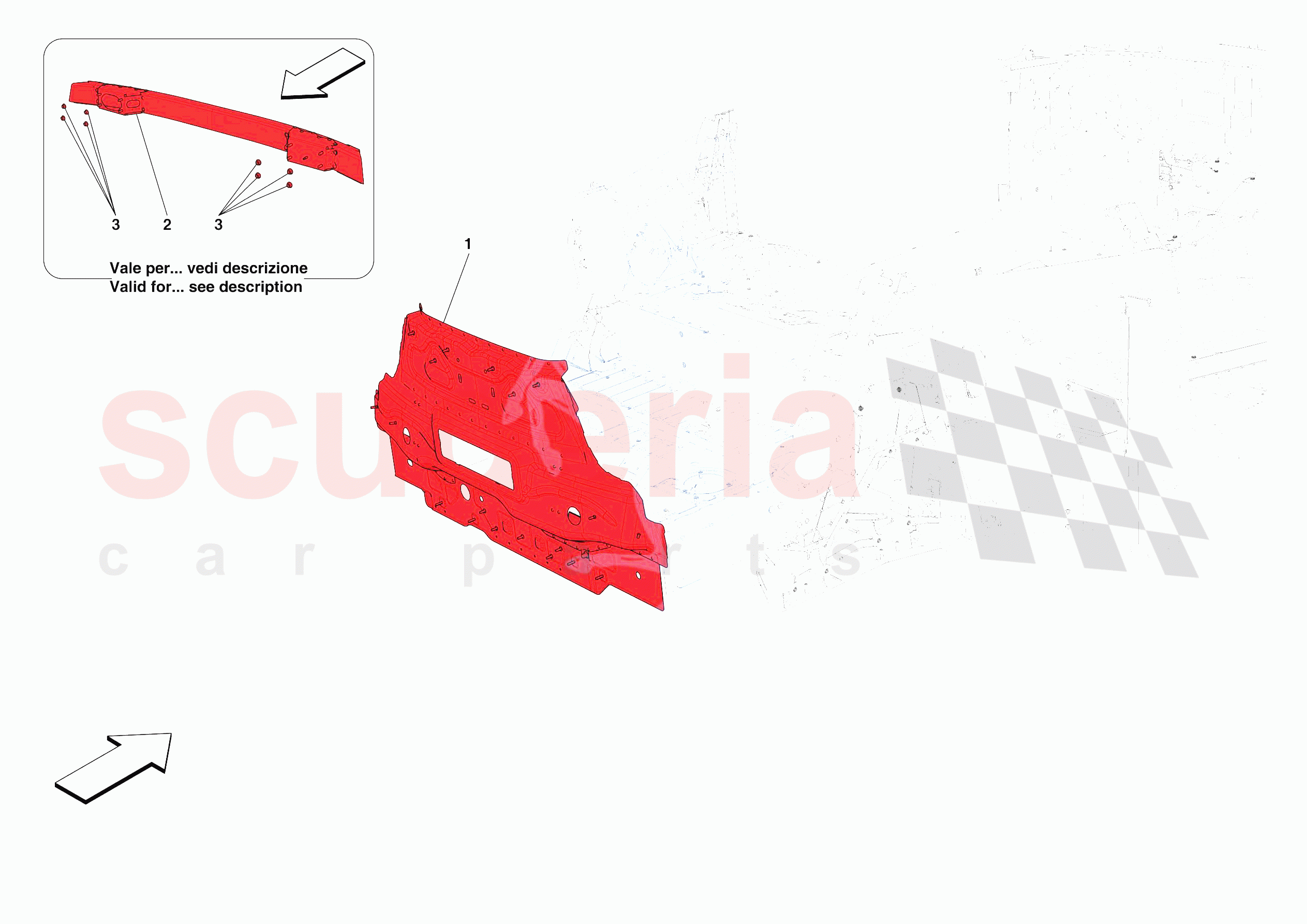 REAR SUBFRAME of Ferrari Ferrari 812 Competizione Europe RH