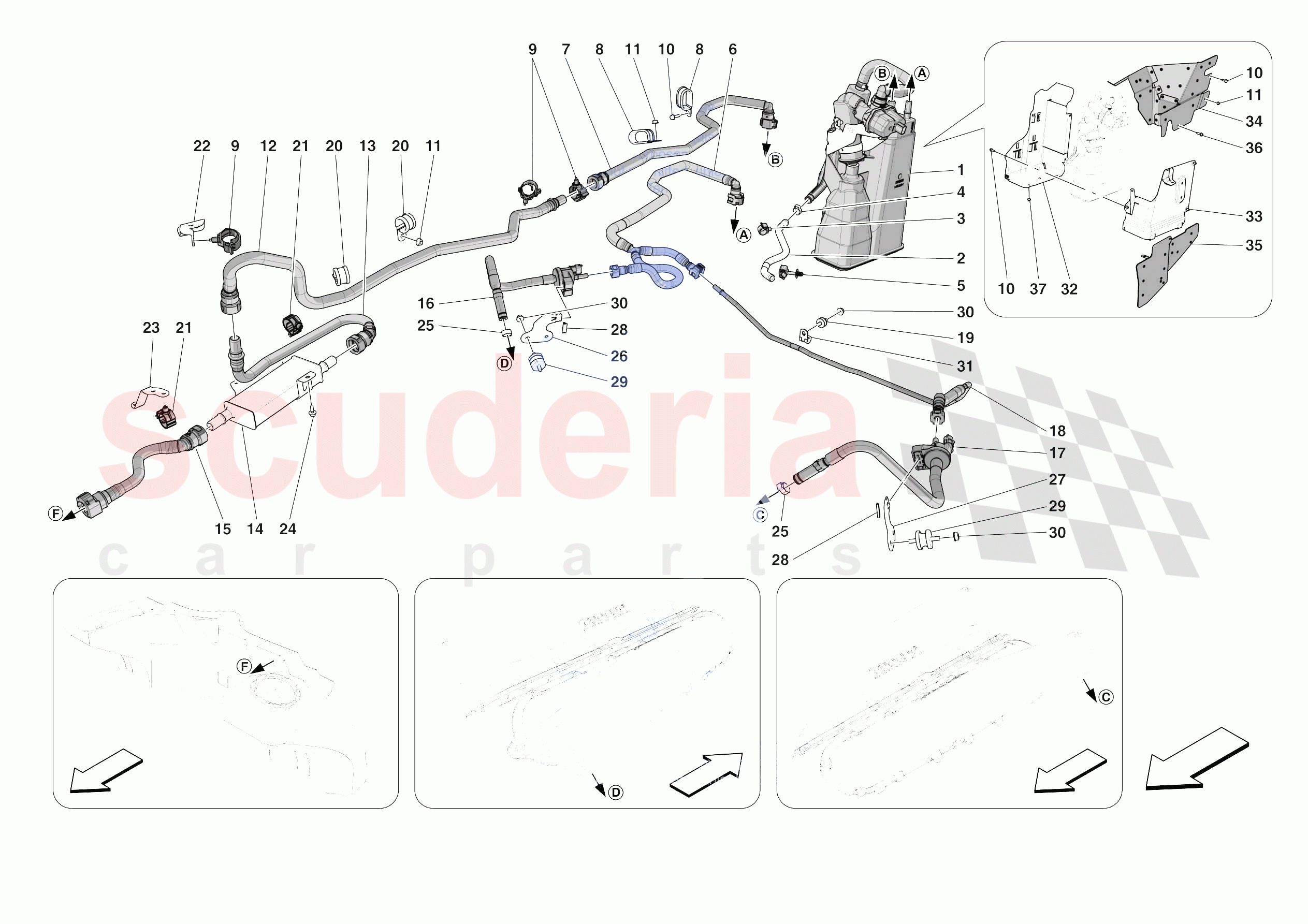 EVAPORATIVE EMISSIONS CONTROL SYSTEM of Ferrari Ferrari Daytona SP3 Europe