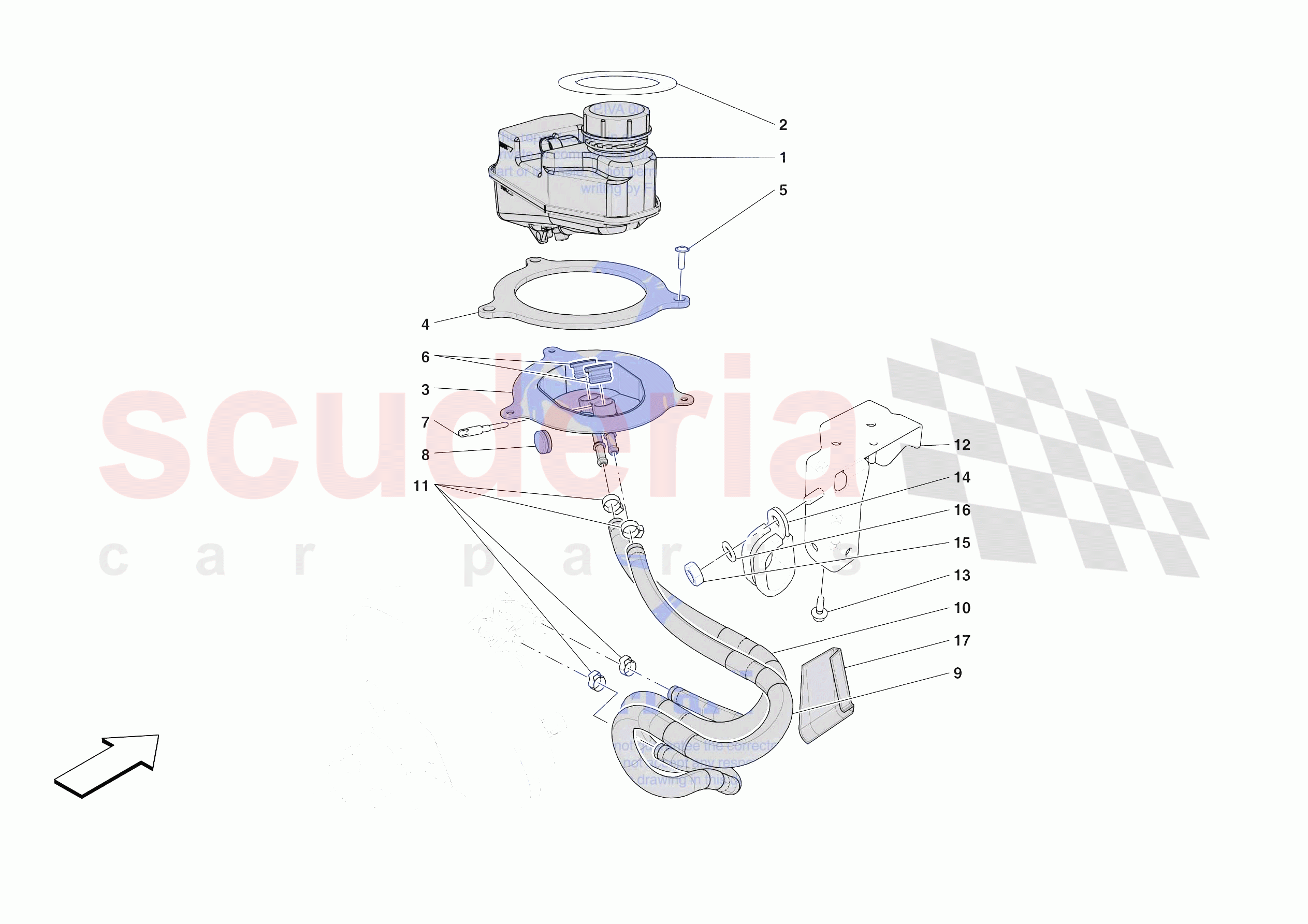 BRAKE MASTER CYLINDER RESERVOIR of Ferrari Ferrari Daytona SP3 Europe