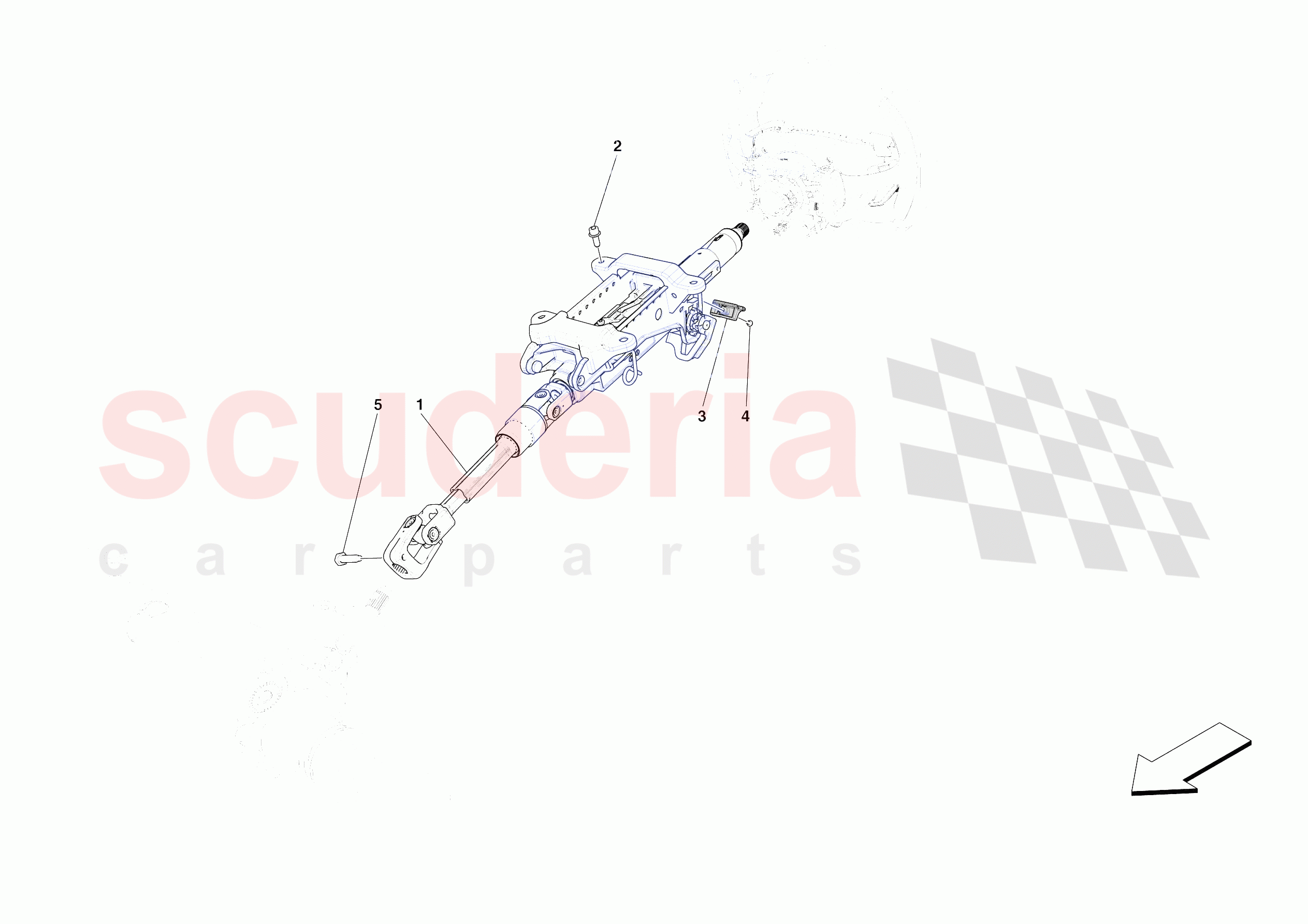 STEERING WHEEL AND STEERING SYSTEM - STEERING COLUMN of Ferrari Ferrari Daytona SP3 Europe