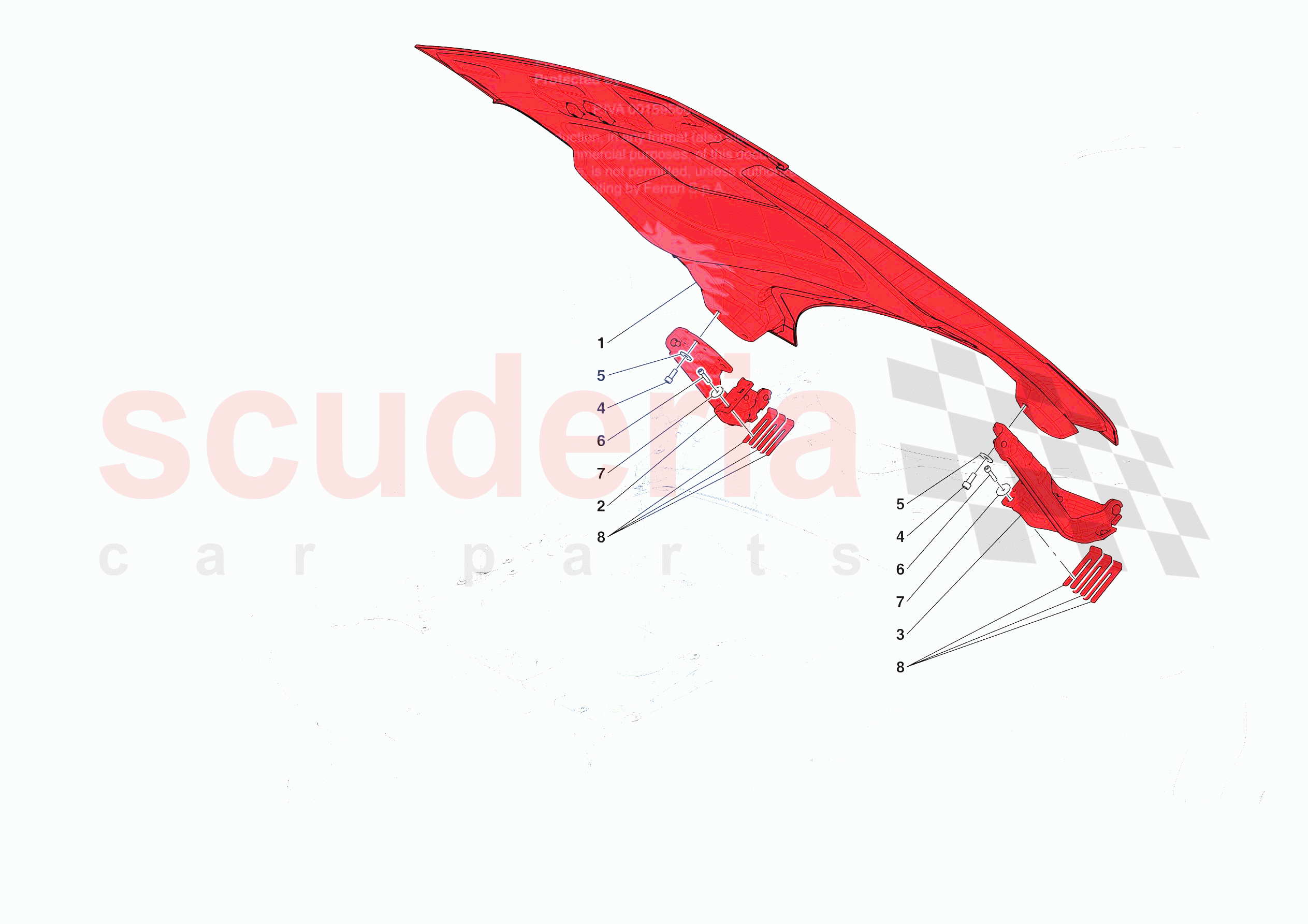 FRONT LID SUBSTRUCTURE of Ferrari Ferrari Daytona SP3 Europe