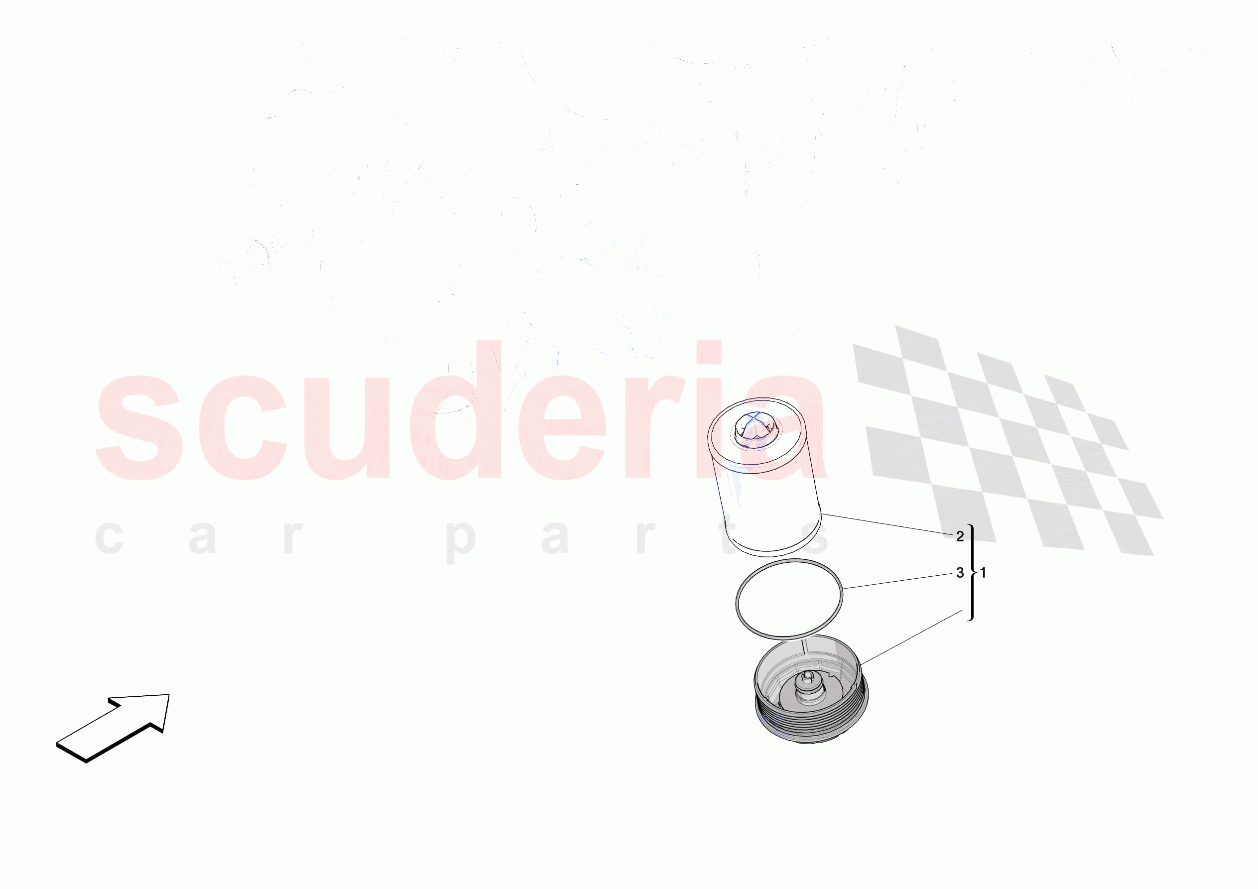 LUBRICATION FILTERS of Ferrari Ferrari Daytona SP3 USA