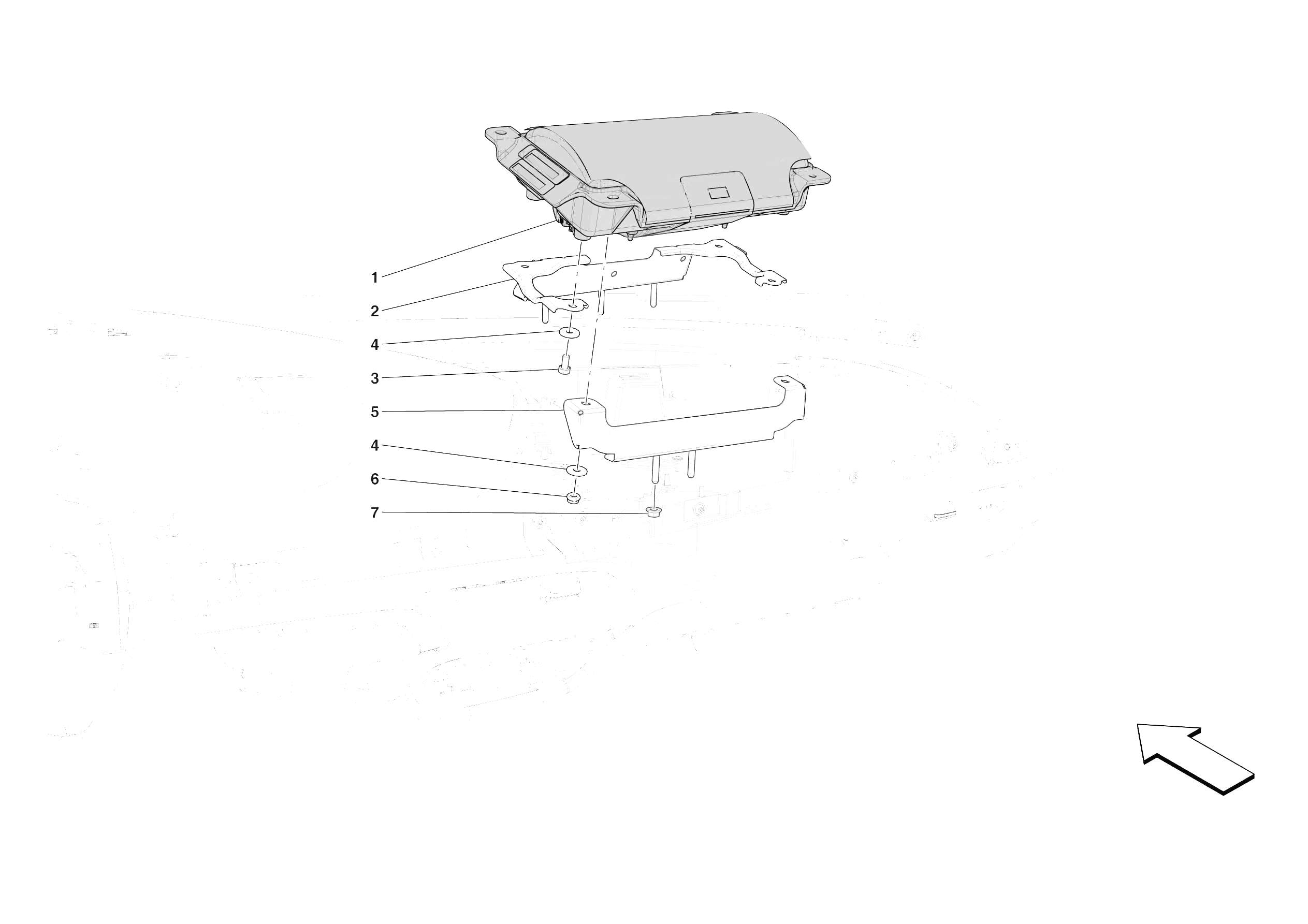 DASHBOARD - PASSENGER AIRBAG of Ferrari Ferrari Daytona SP3 USA