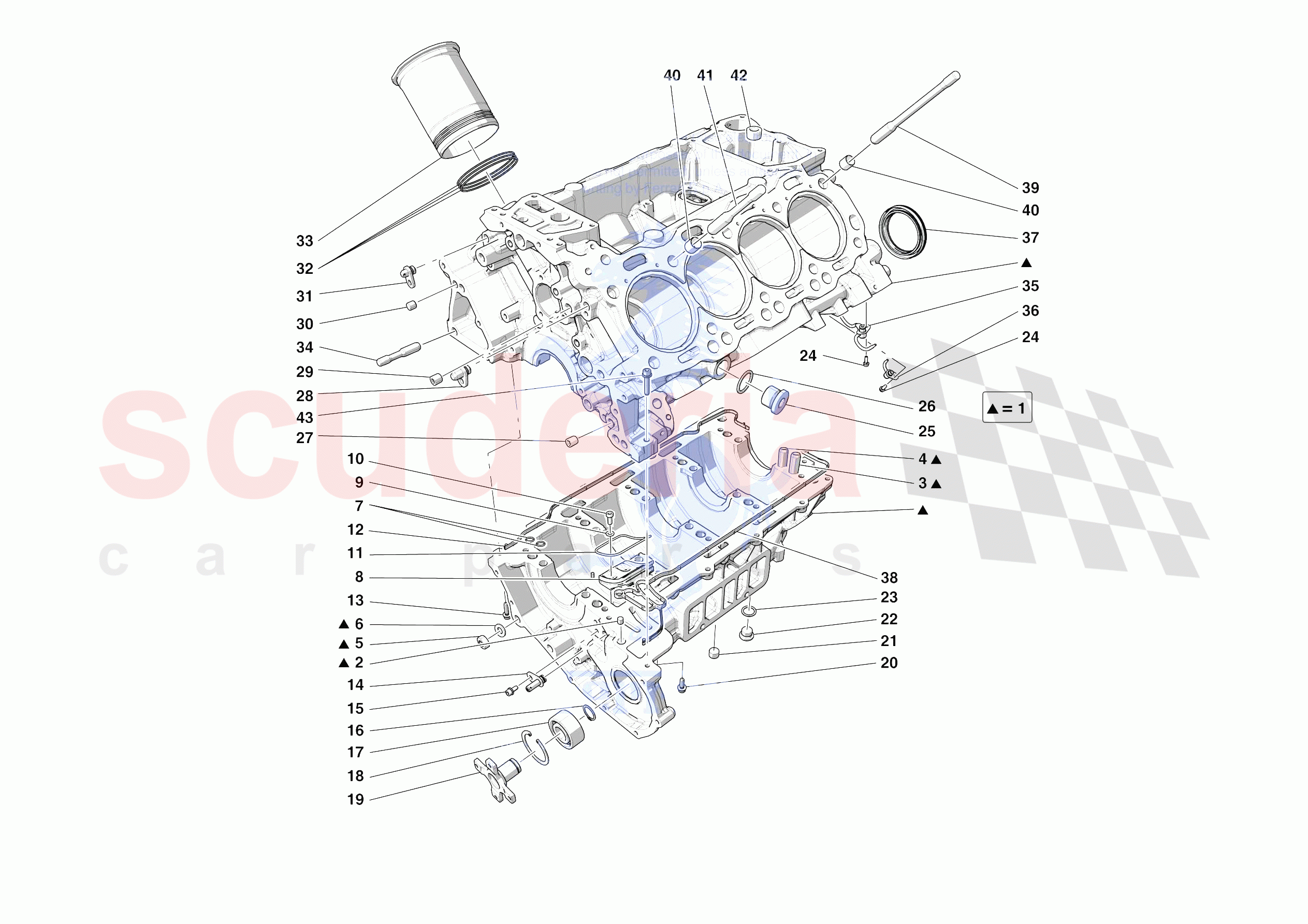 CRANKCASE of Ferrari Ferrari F8 Spider Europe