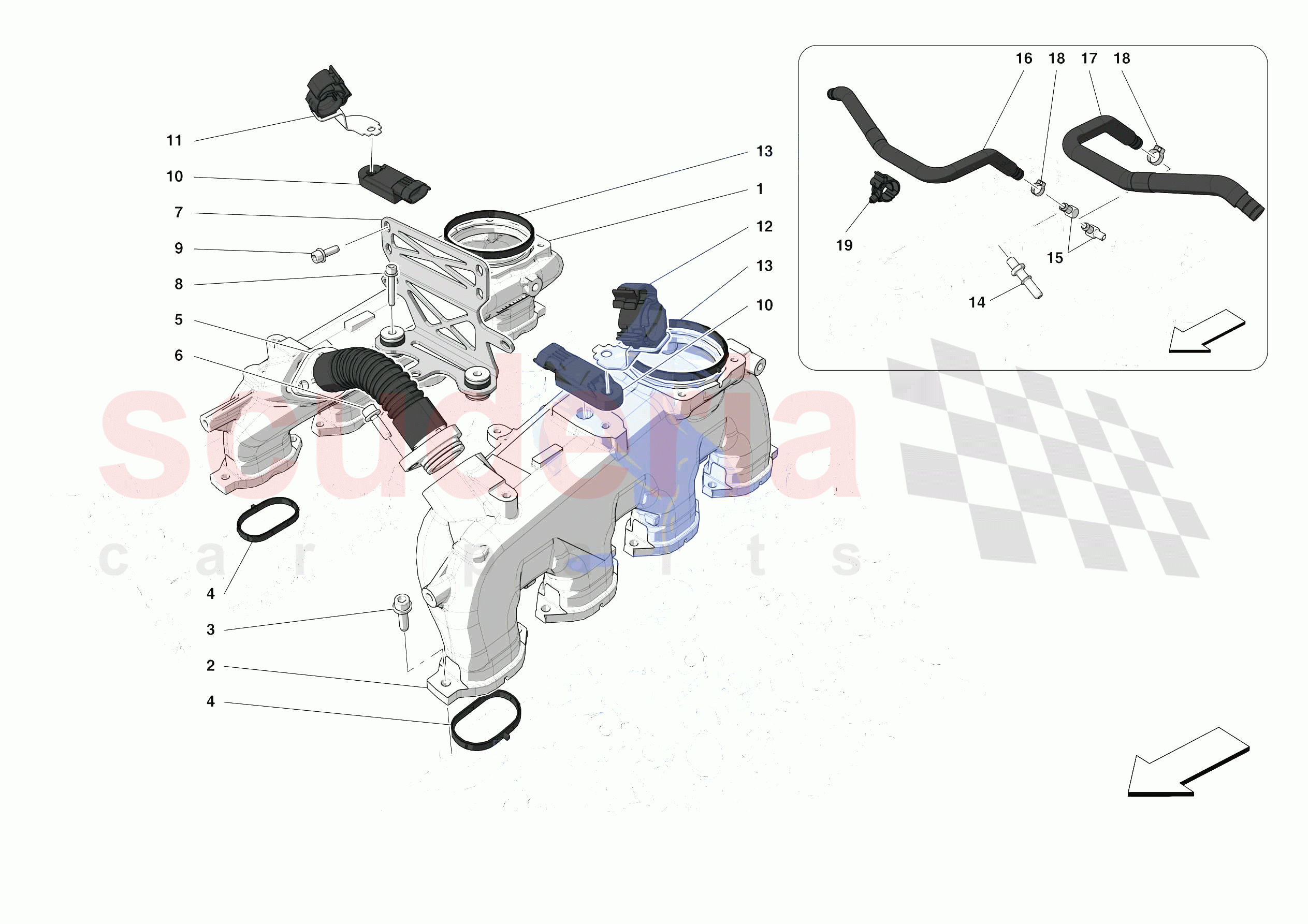 ENGINE INTAKE DUCT of Ferrari Ferrari F8 Spider Europe