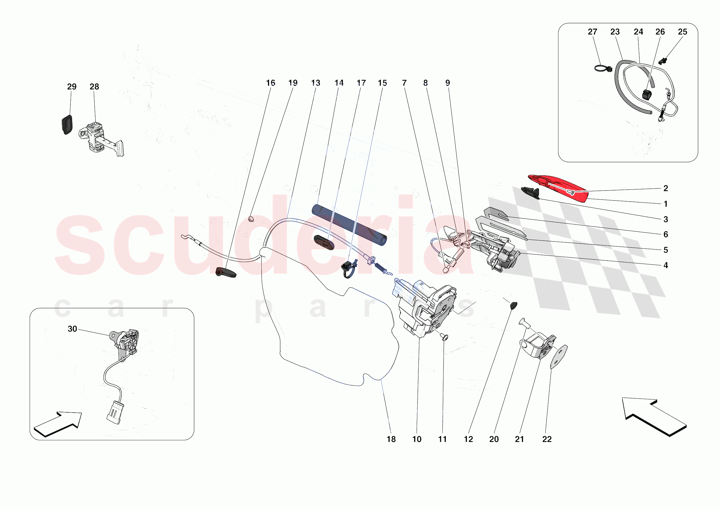 DOORS - OPENING MECHANISMS AND HINGES of Ferrari Ferrari F8 Spider Europe