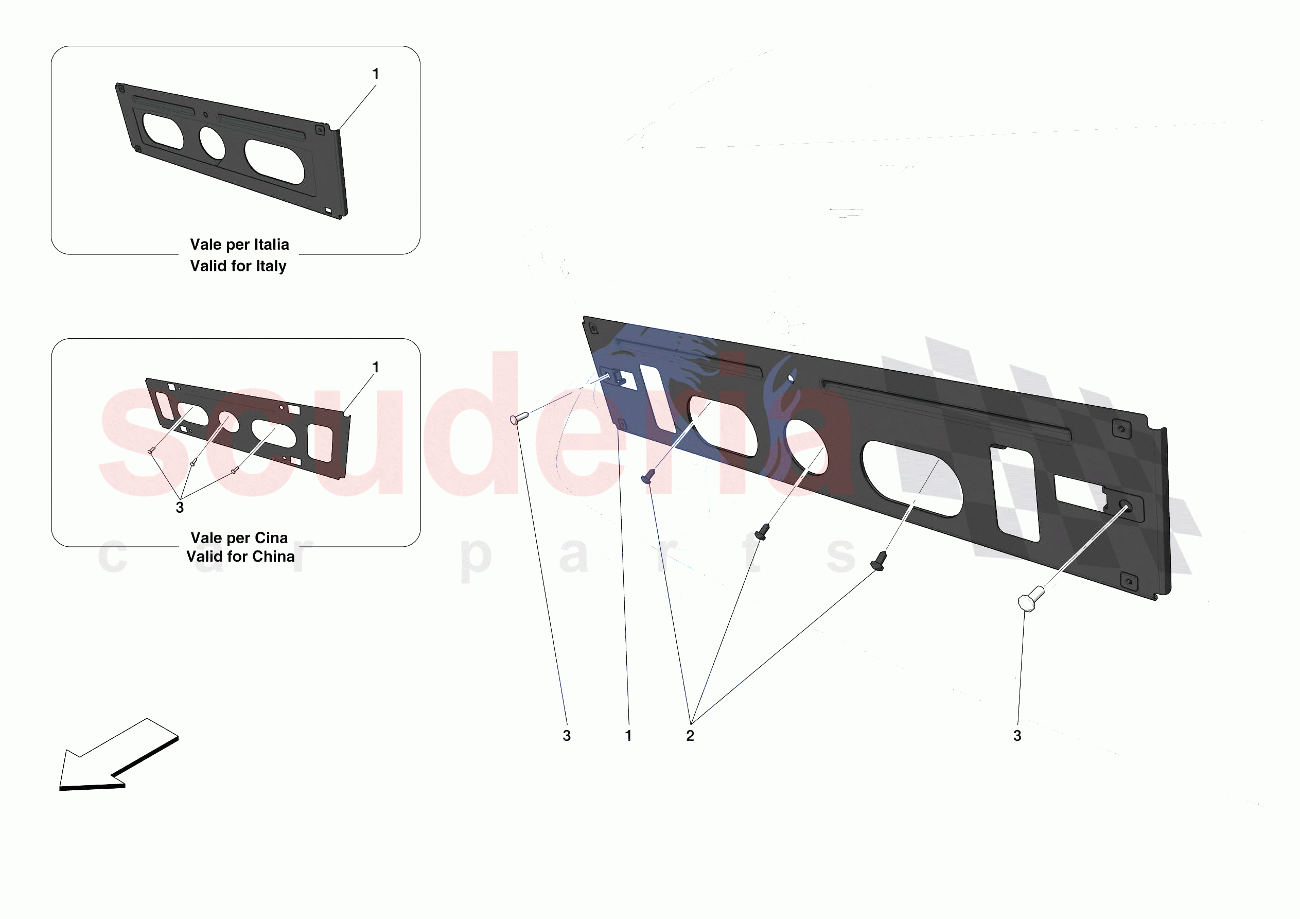 INSTALLING FRONT LICENCE PLATE of Ferrari Ferrari F8 Spider Europe