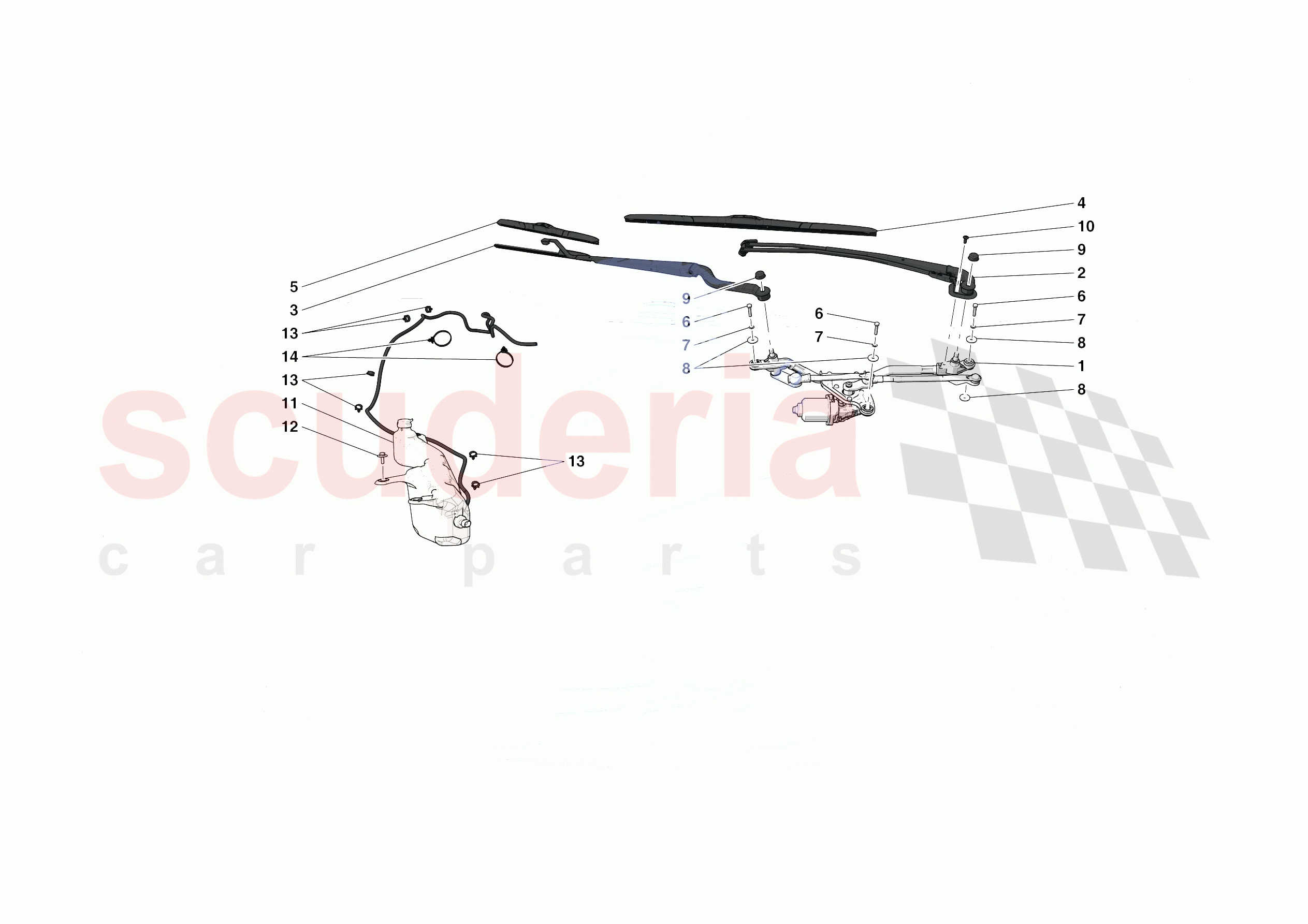 WIPERS AND HEADLAMP WASHERS of Ferrari Ferrari F8 Spider Europe