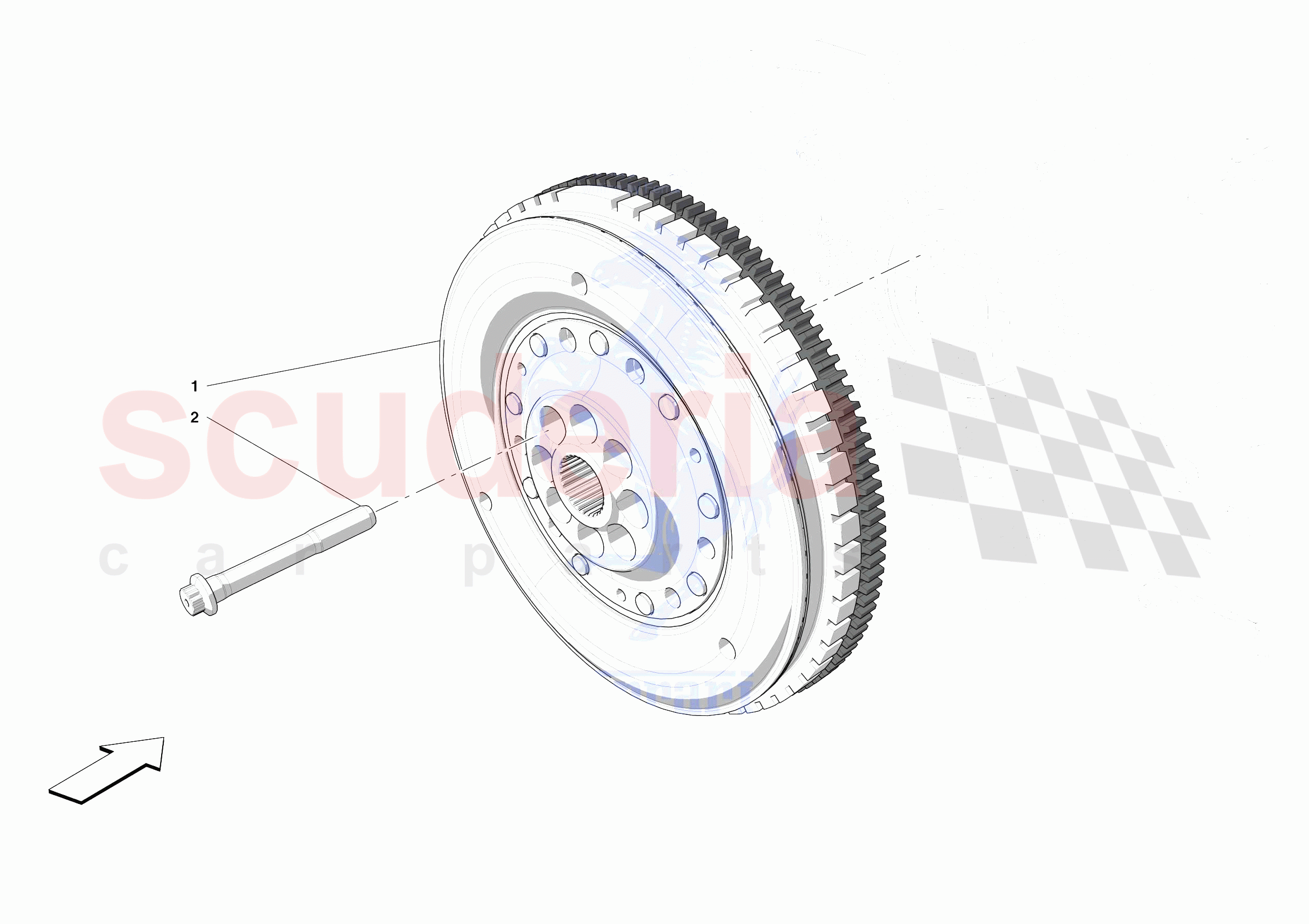 ENGINE FLYWHEEL of Ferrari Ferrari F8 Spider Europe RH