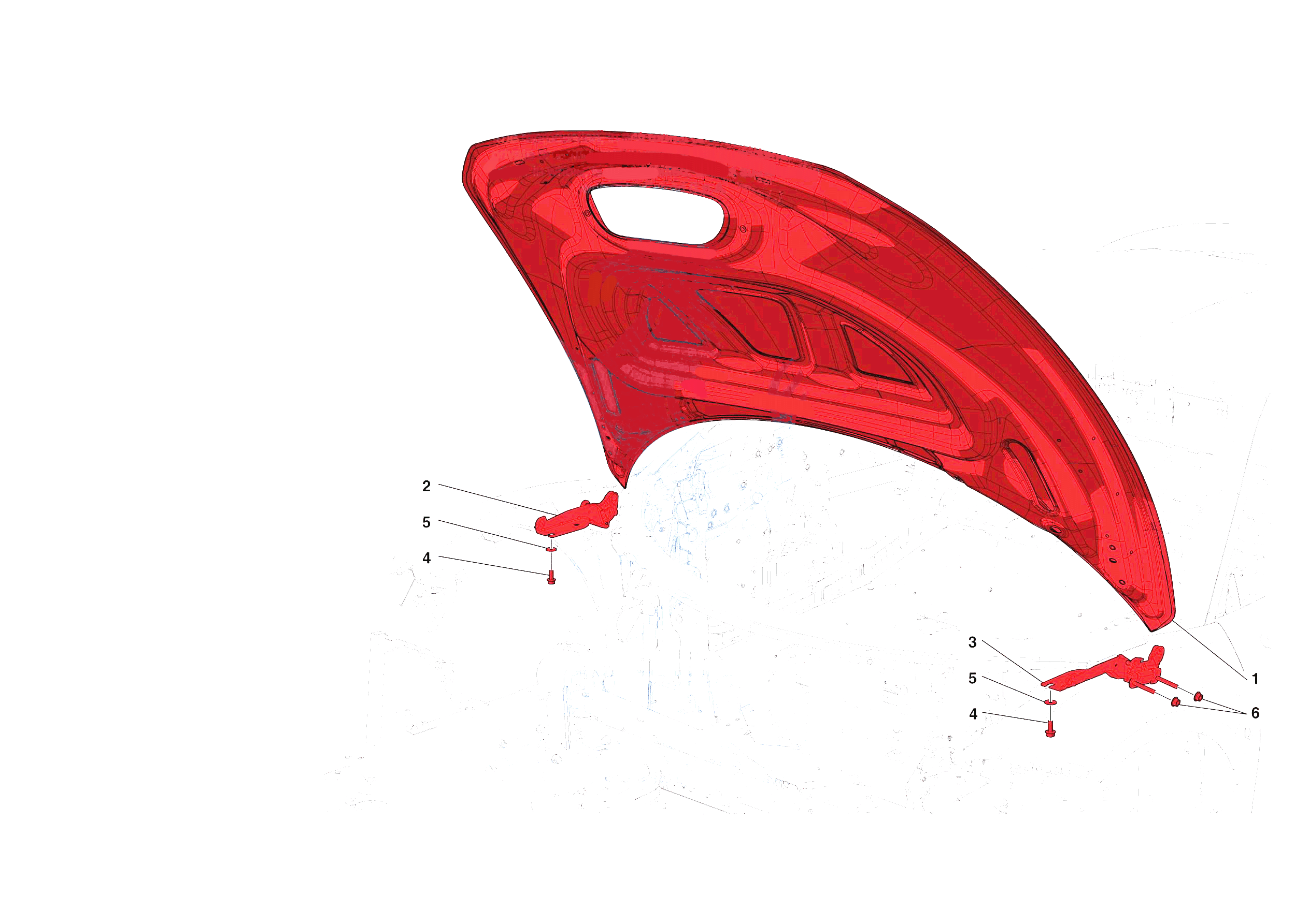 FRONT LID SUBSTRUCTURE of Ferrari Ferrari F8 Spider Europe RH