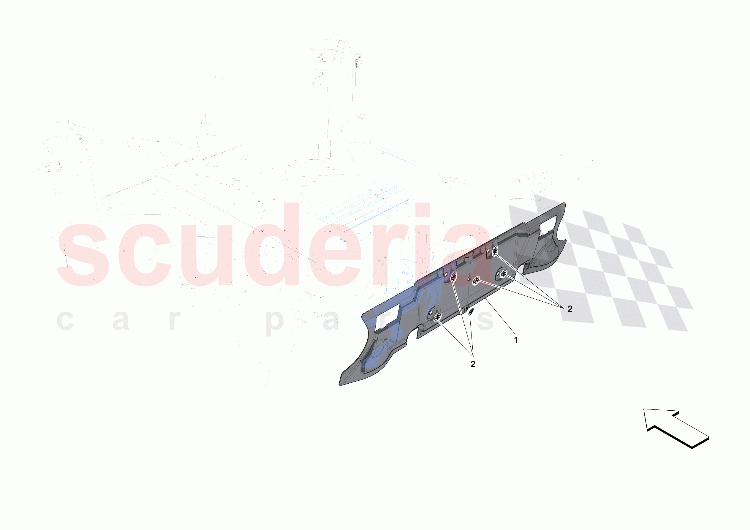 ENGINE COMPARTMENT INSULATION of Ferrari Ferrari F8 Spider Europe RH