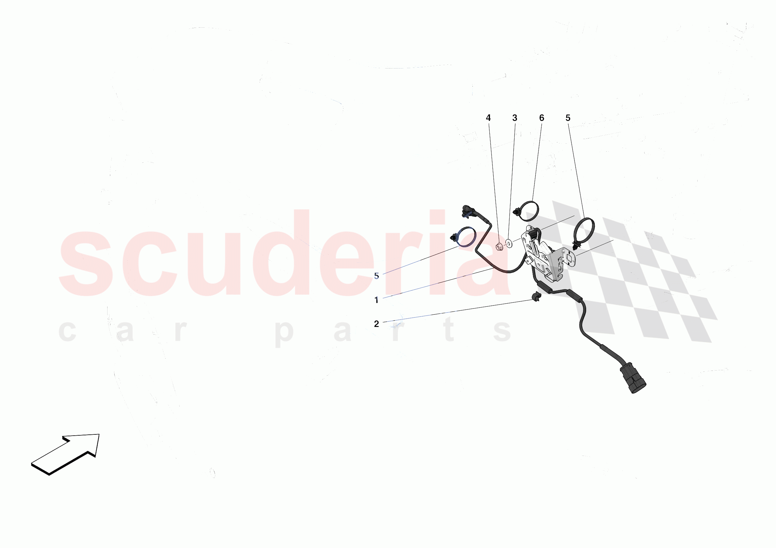 REAR LID LOCK of Ferrari Ferrari F8 Spider Europe RH