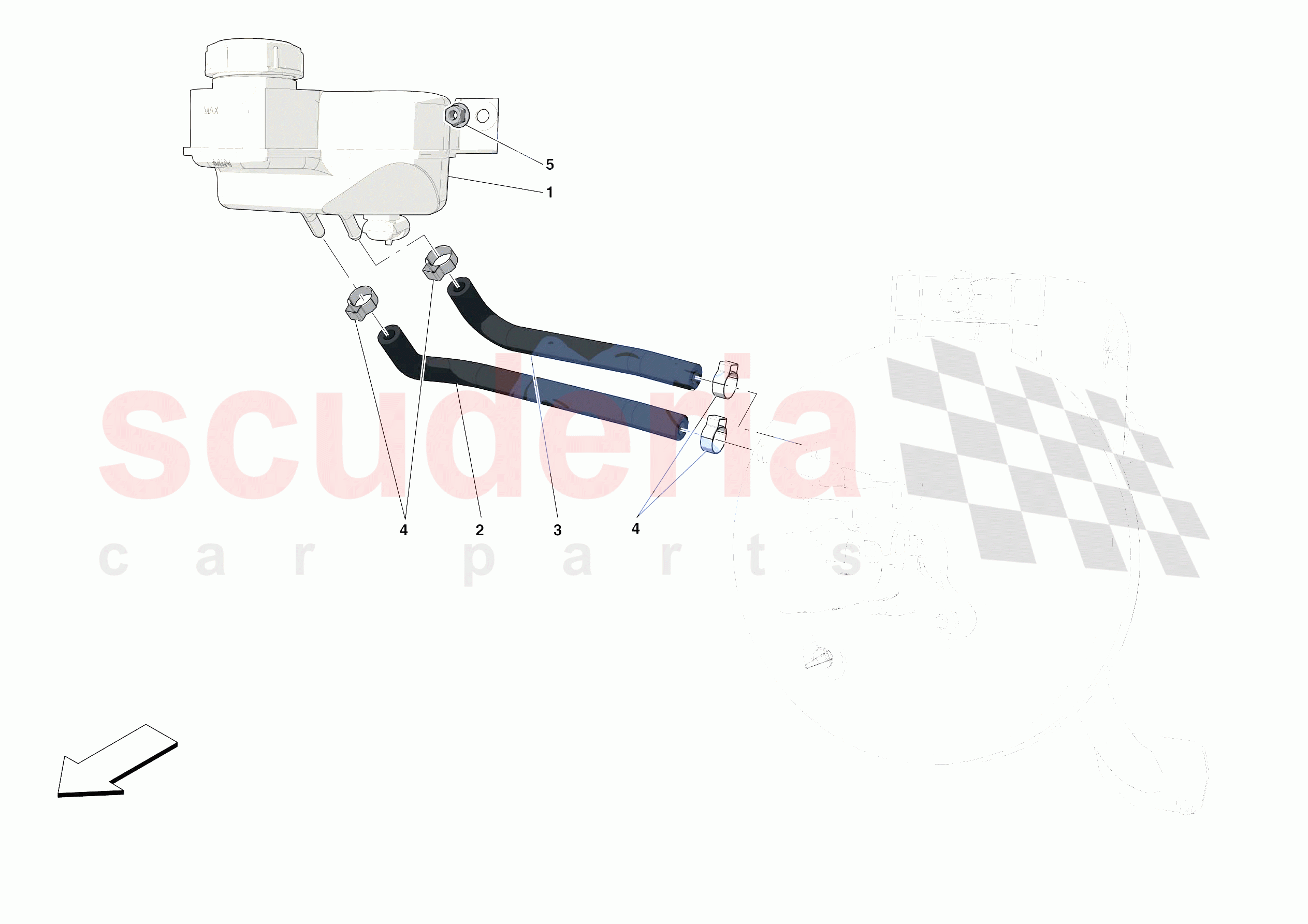 BRAKE MASTER CYLINDER RESERVOIR of Ferrari Ferrari F8 Spider USA