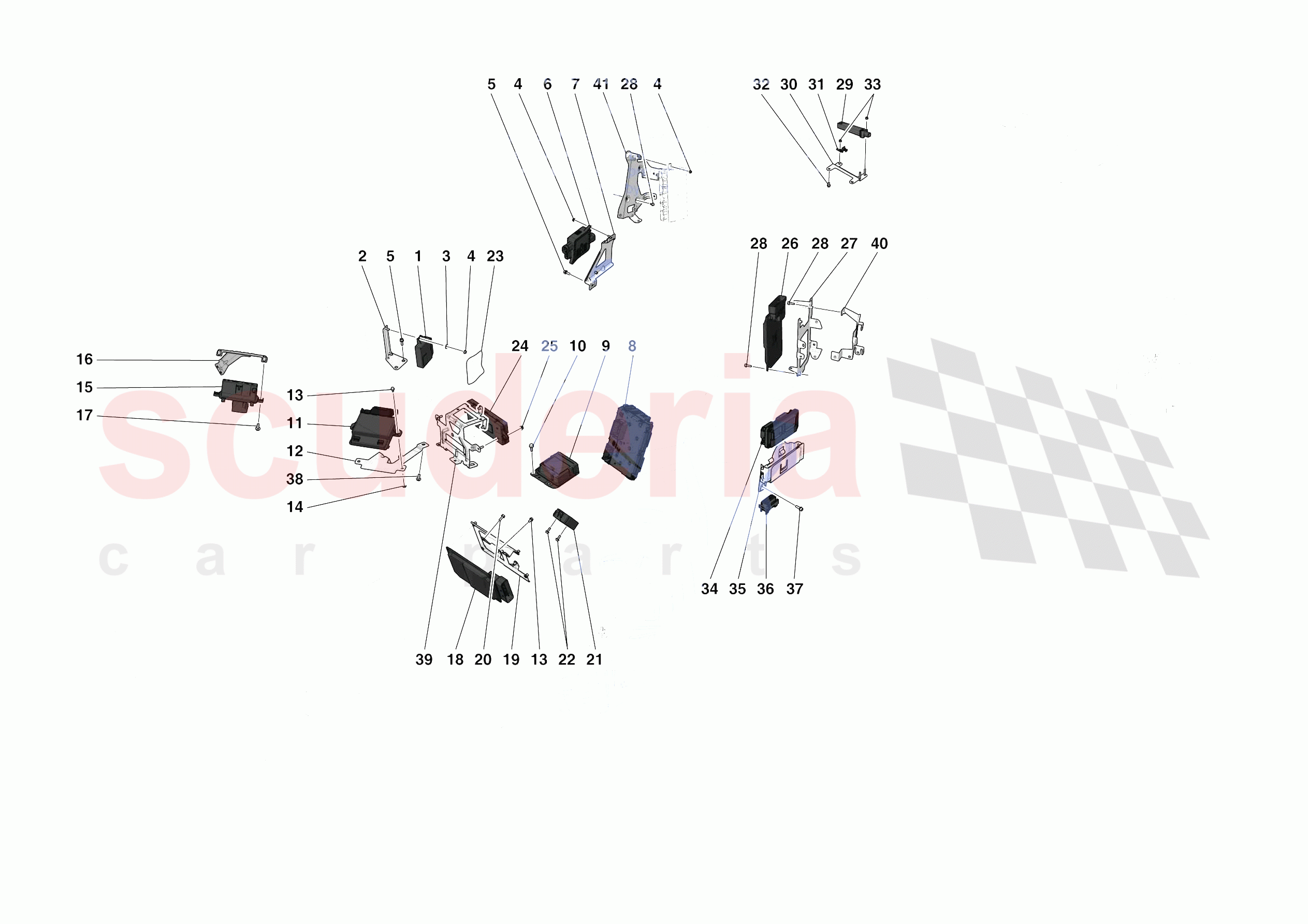 ELECTRICAL SYSTEM CONTROL UNITS of Ferrari Ferrari F8 Spider USA