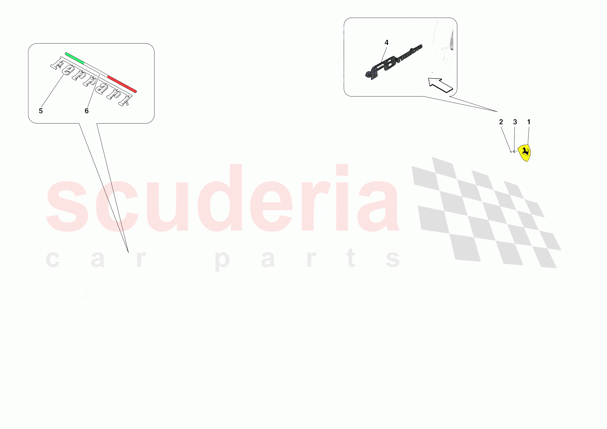 BADGES of Ferrari Ferrari F8 Tributo Europe