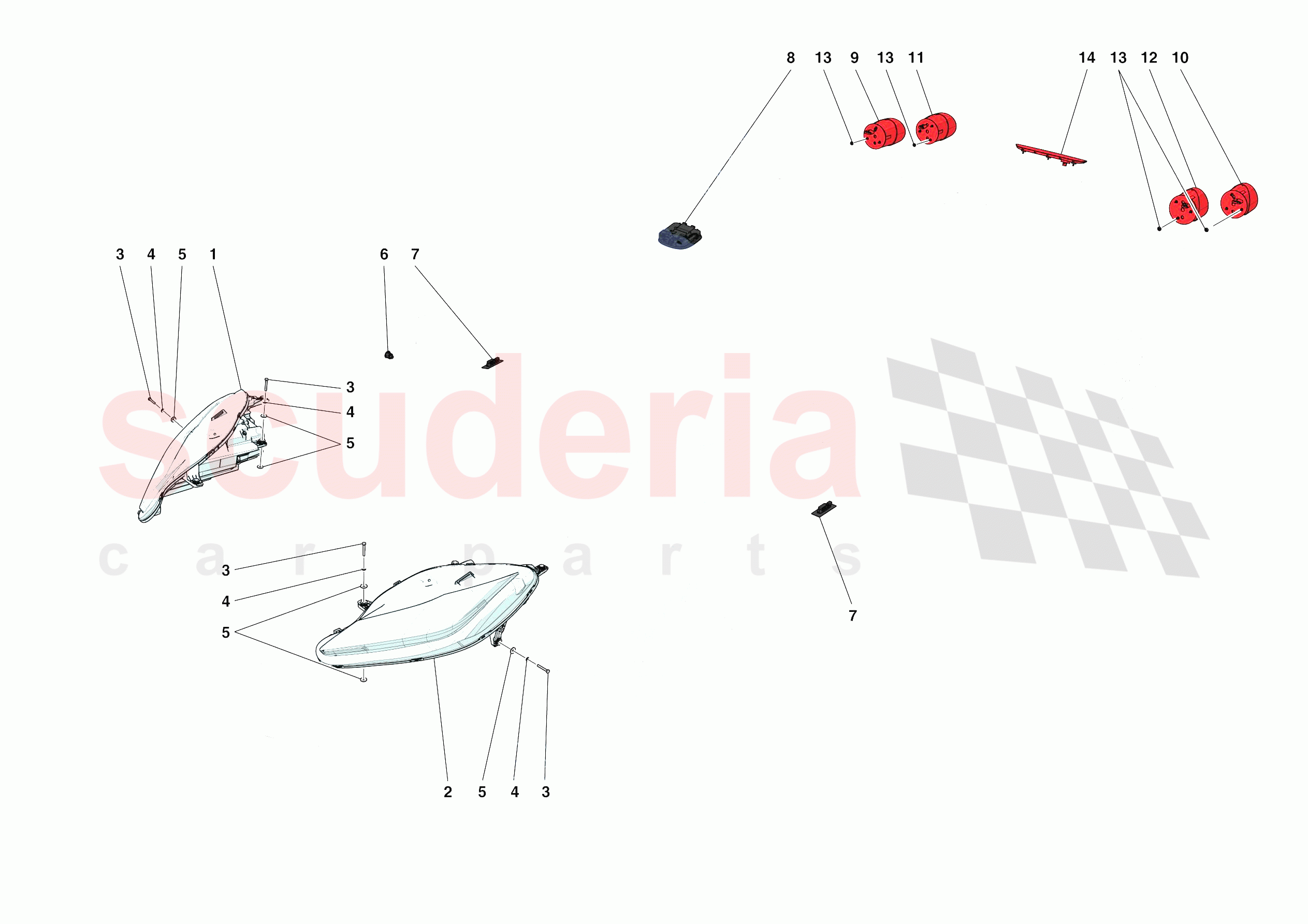 LIGHTING SYSTEMS of Ferrari Ferrari F8 Tributo USA