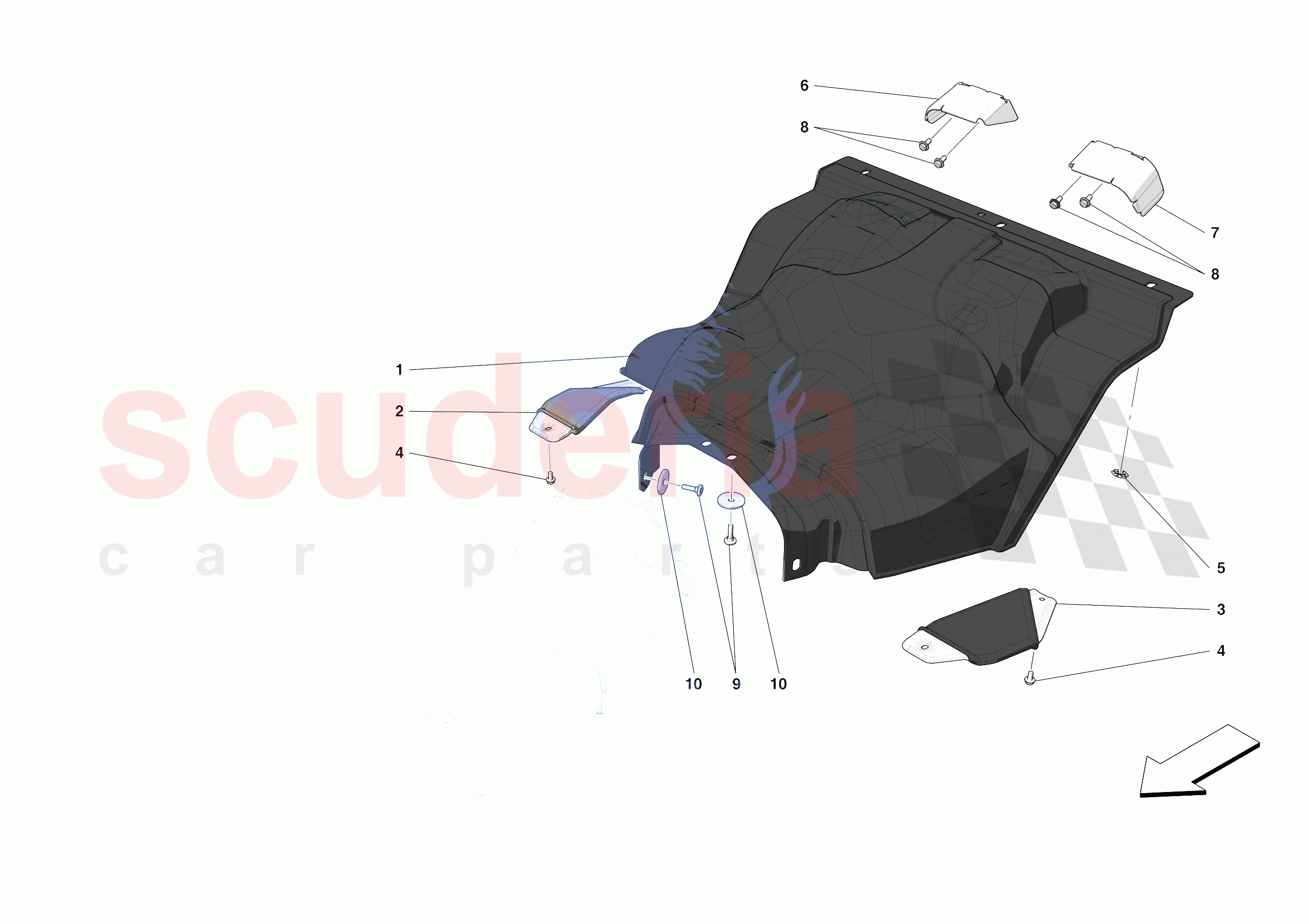 TANK MOUNTS of Ferrari Ferrari Monza SPA1 Europe