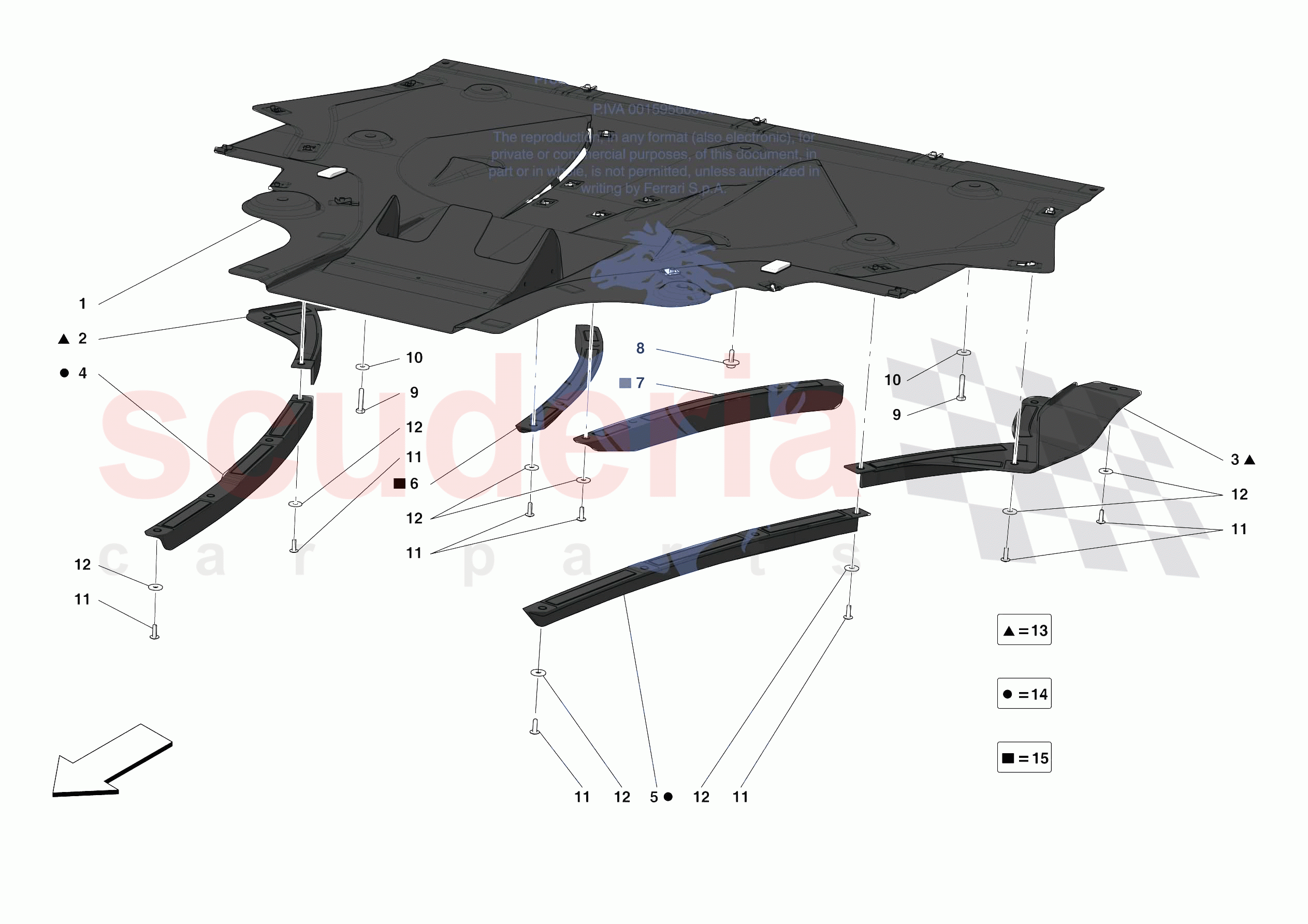 REAR SHIELDS of Ferrari Ferrari Monza SPA1 Europe