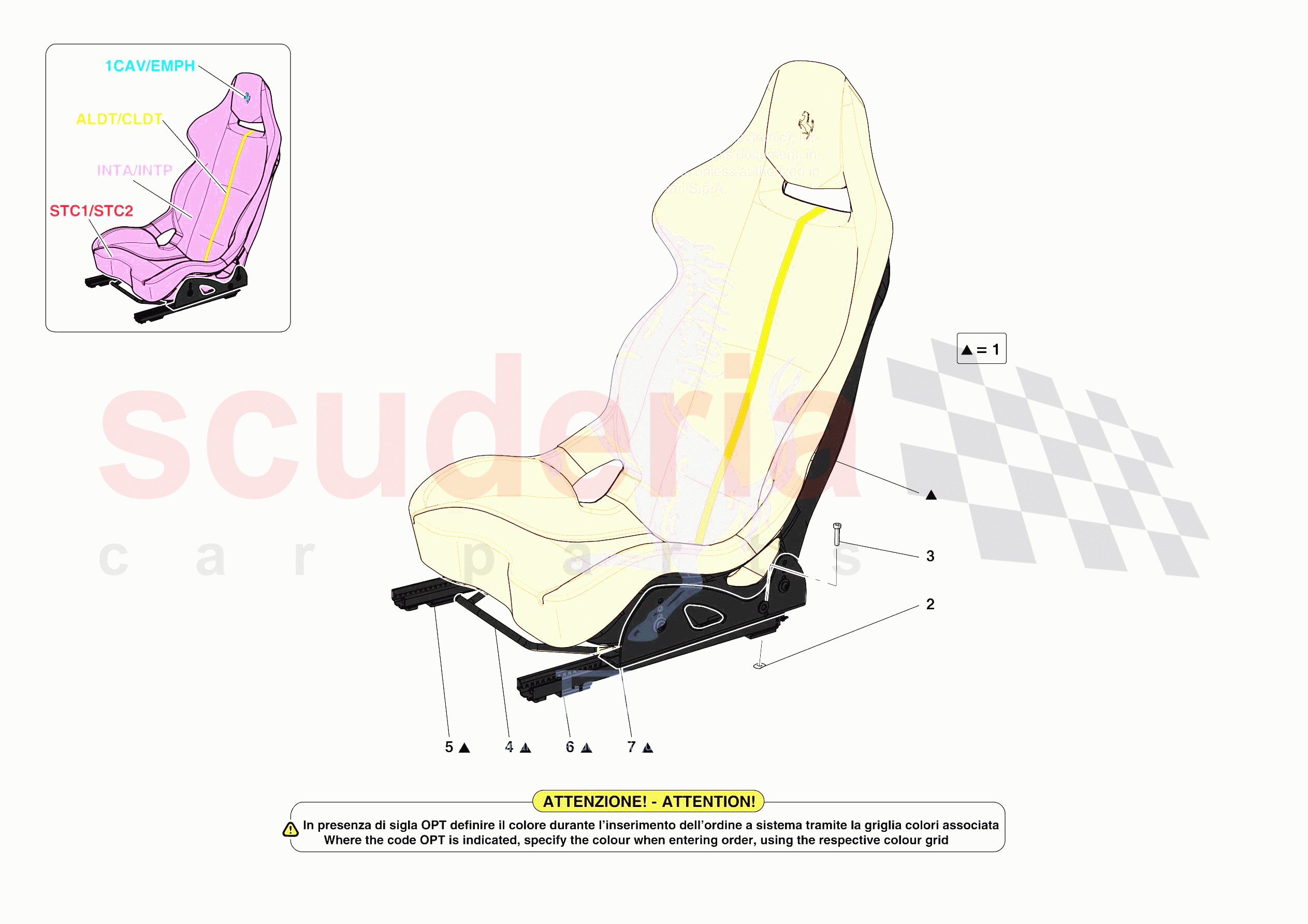 FRONT SEATS - RACING SEAT of Ferrari Ferrari Monza SPA2 Europe