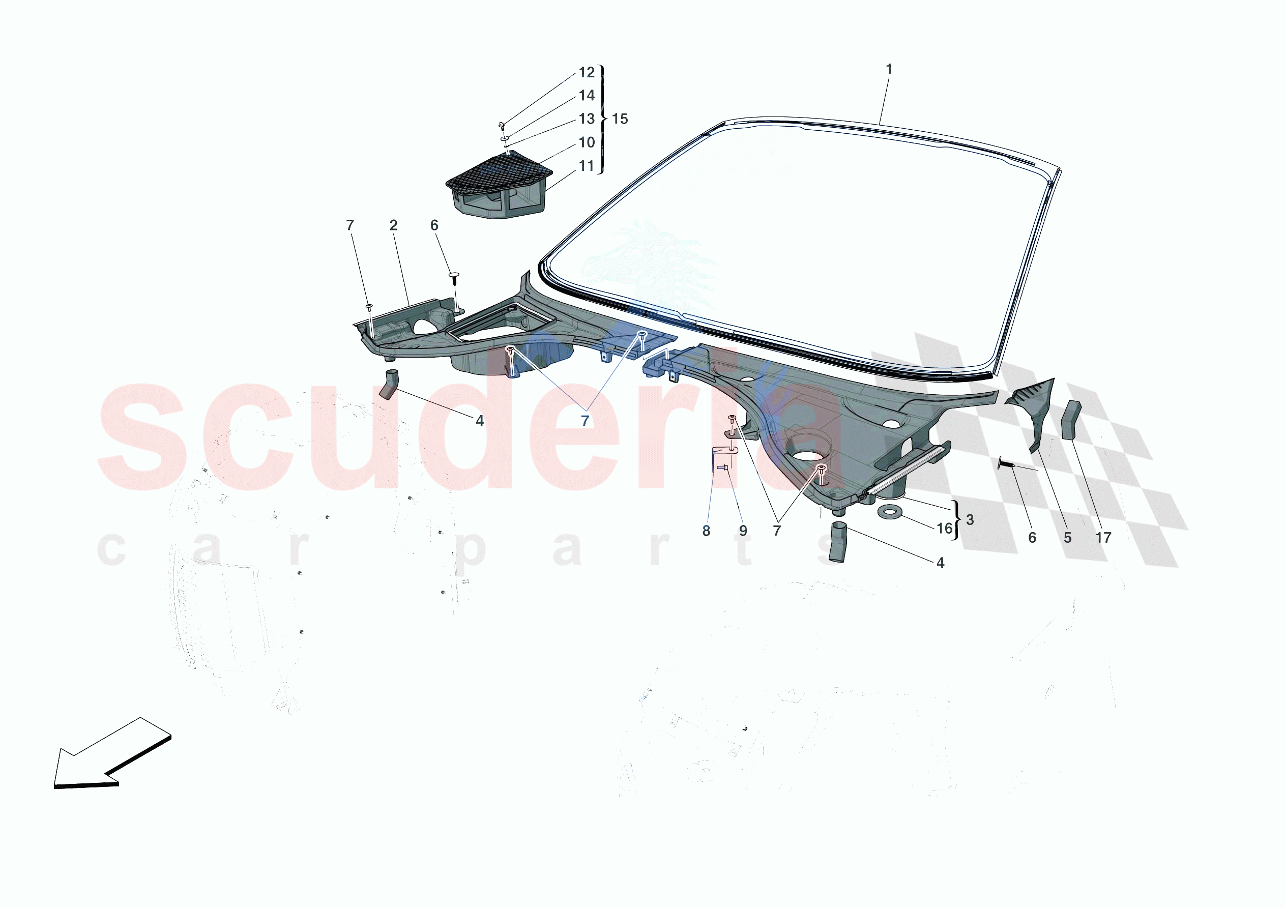 WINDSCREEN of Ferrari Ferrari Portofino Europe