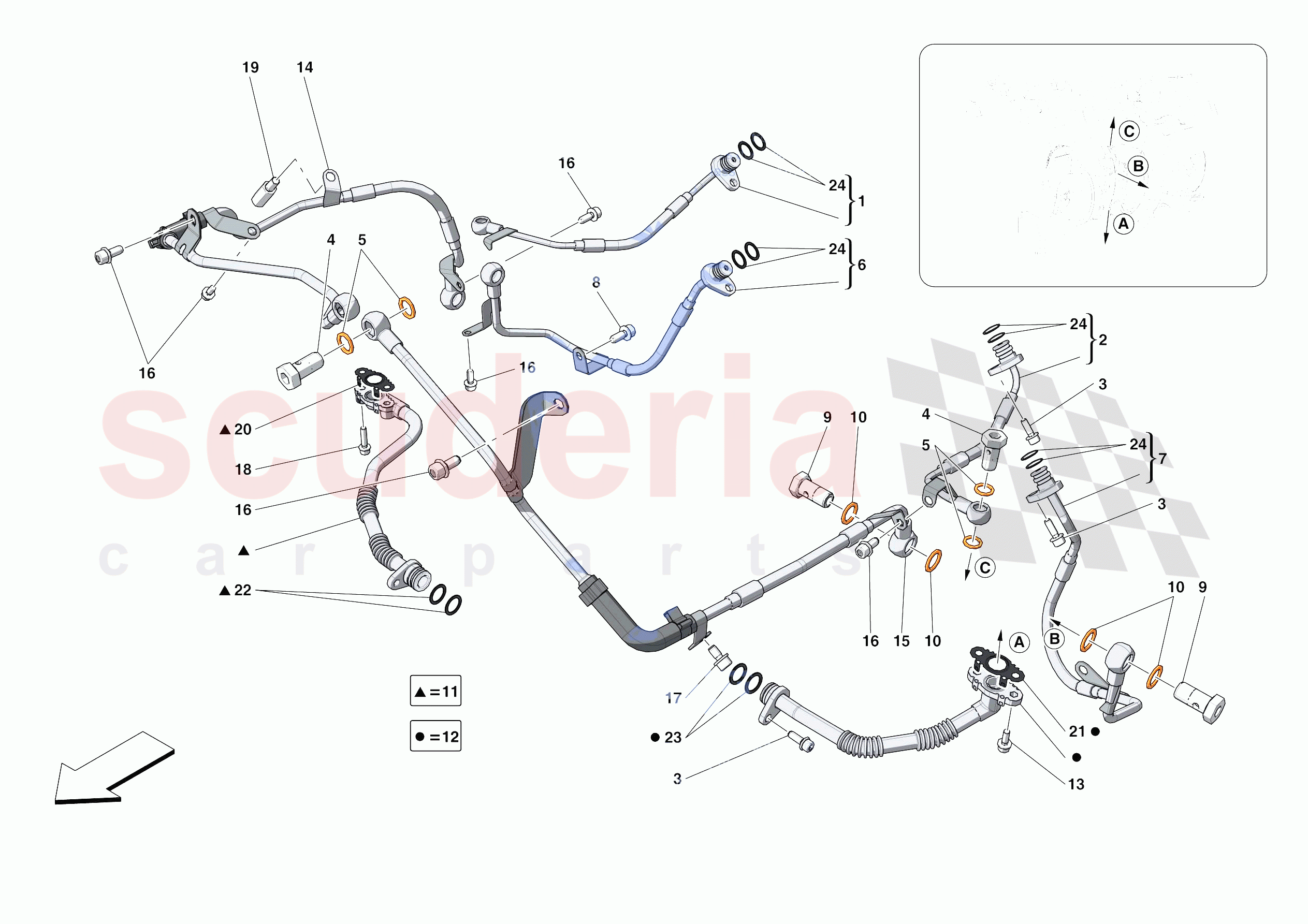 FORCED INDUCTION SYSTEM PIPES of Ferrari Ferrari Portofino Europe RH