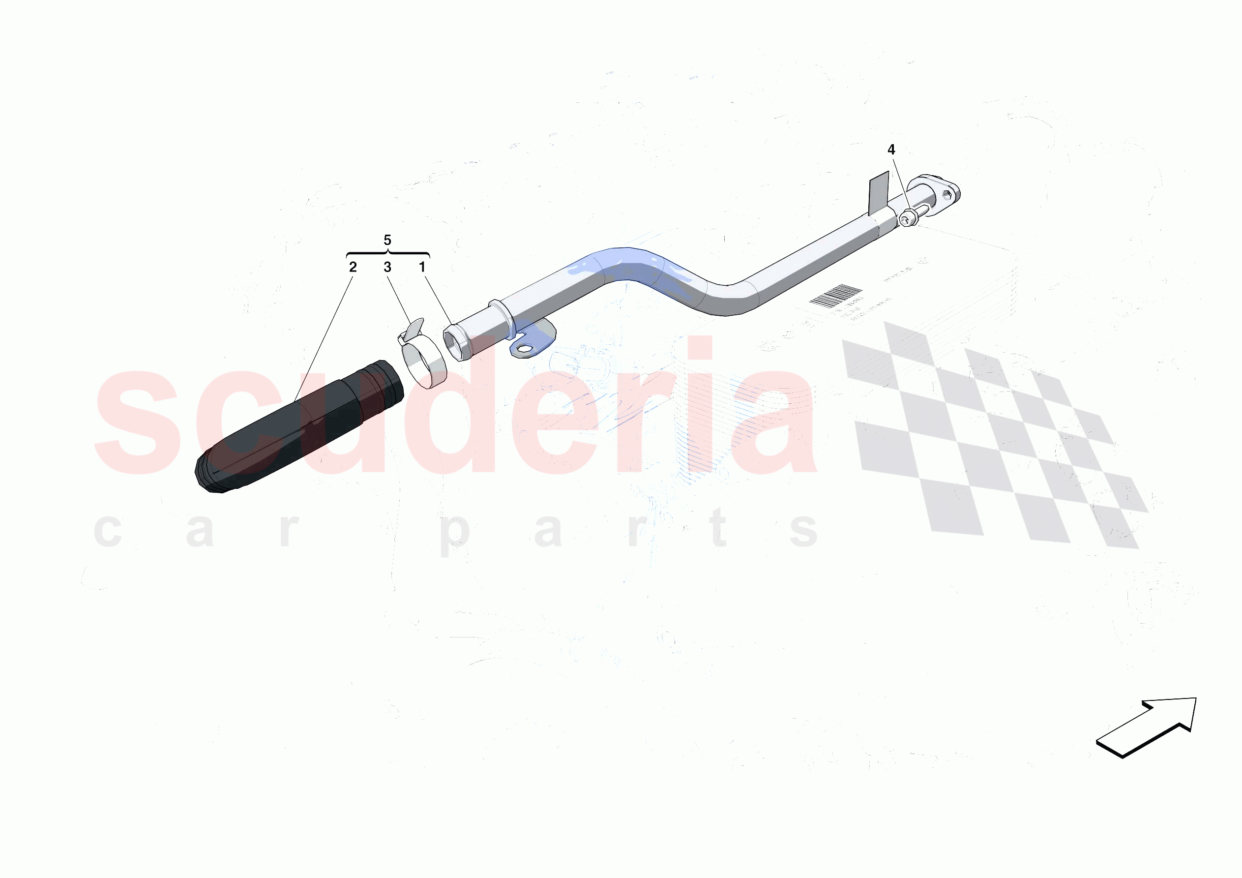 ENGINE COOLING SYSTEM PIPES of Ferrari Ferrari Portofino Europe RH