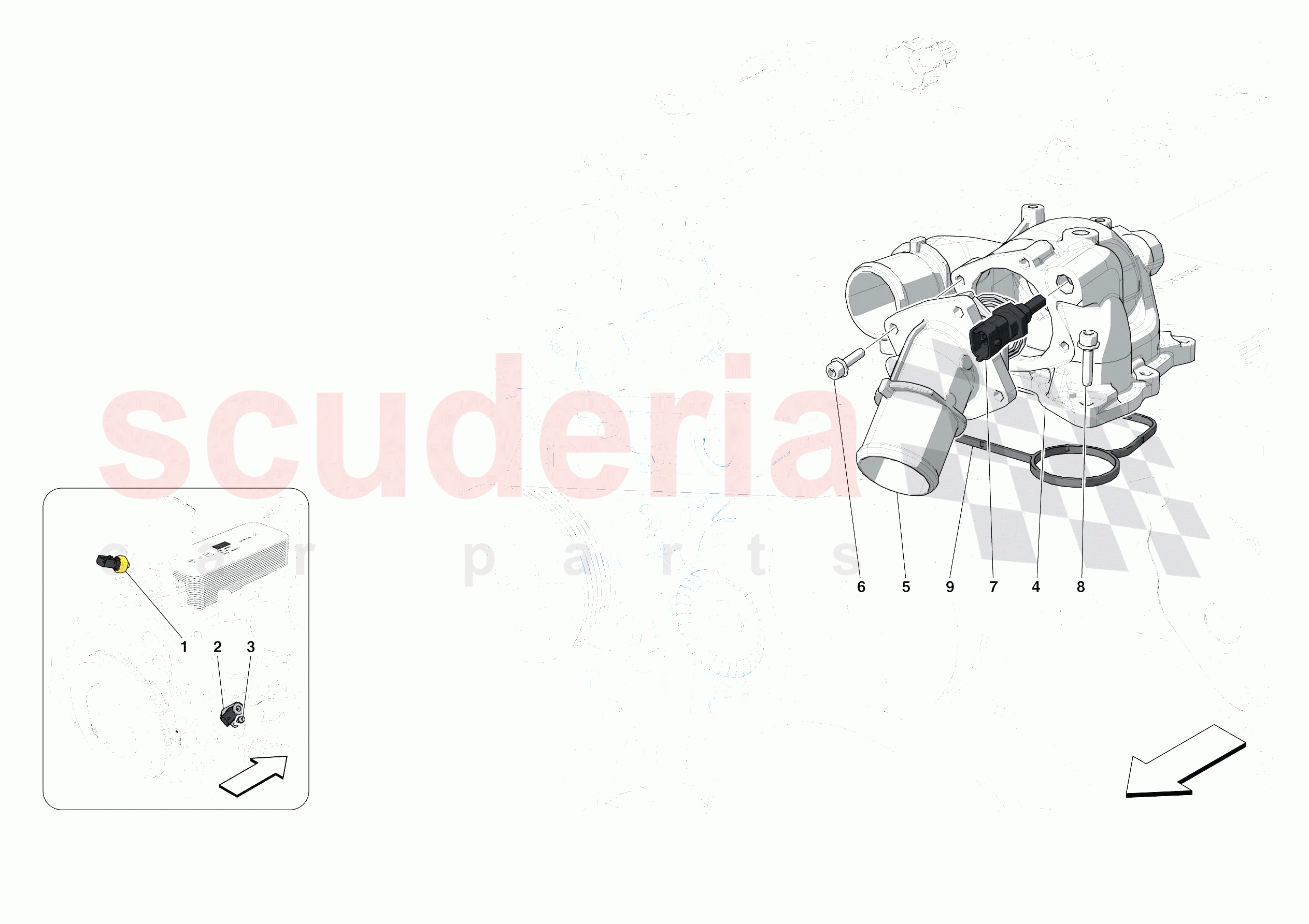 ENGINE TEMPERATURE AND PRESSURE REGULATORS of Ferrari Ferrari Portofino Europe RH