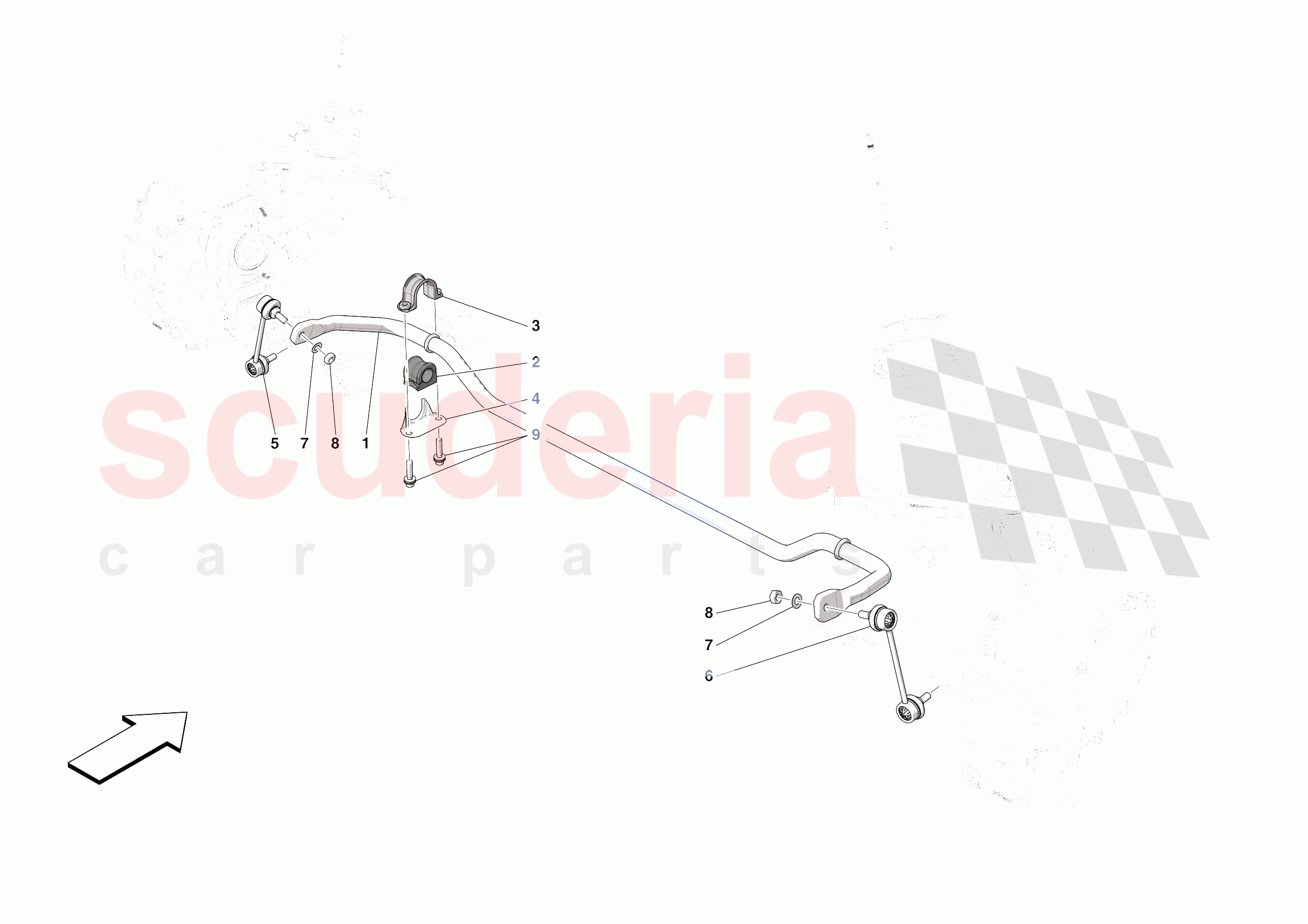 FRONT TORSION BAR of Ferrari Ferrari Portofino Europe RH