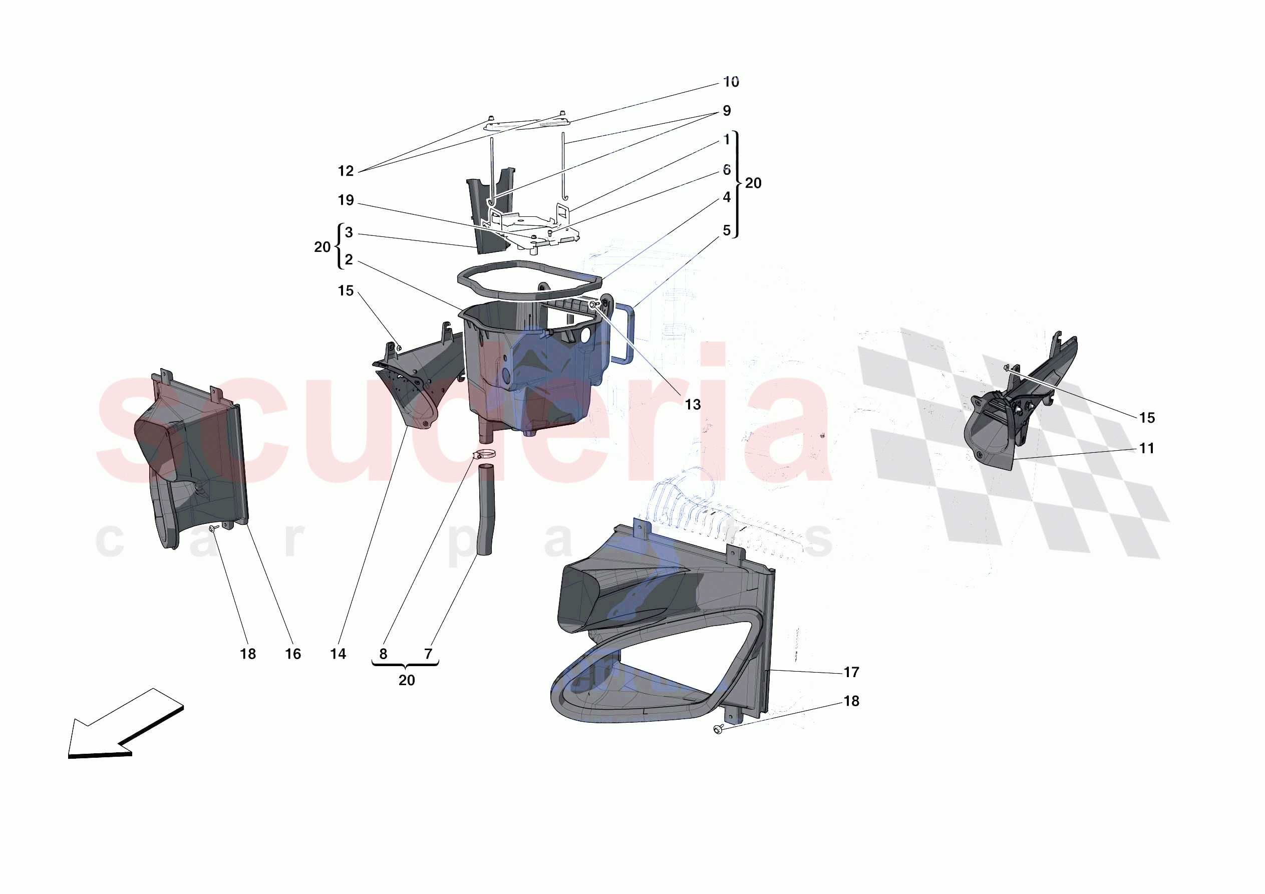 LATERAL AIR INTAKES of Ferrari Ferrari Portofino Europe RH