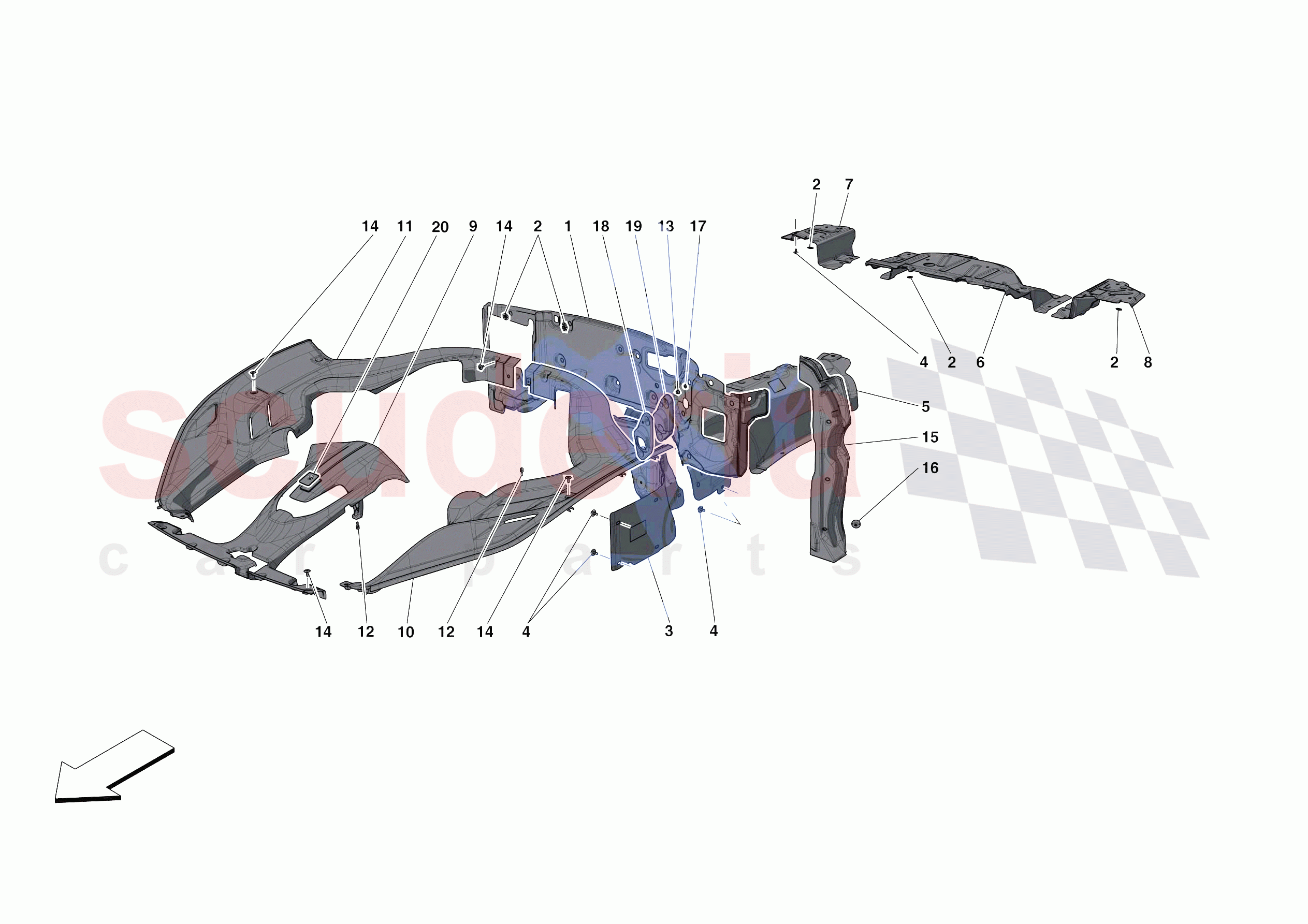 ENGINE COMPARTMENT INSULATION of Ferrari Ferrari Portofino M Europe