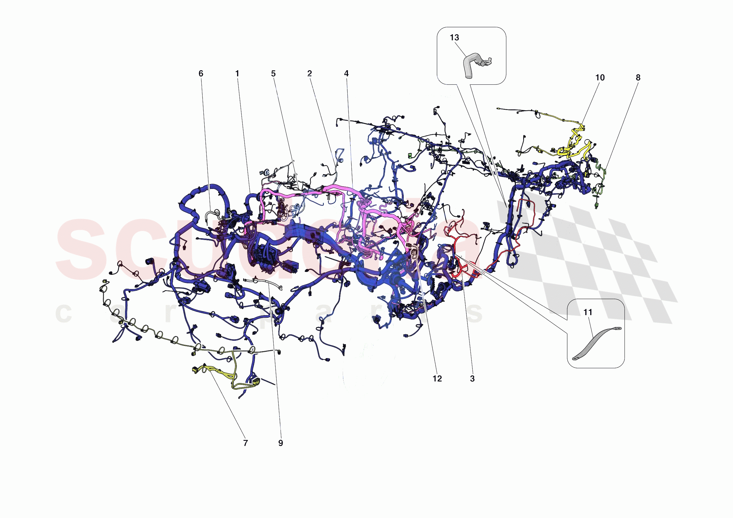 LOW VOLTAGE WIRING HARNESSES of Ferrari Ferrari Portofino M Europe