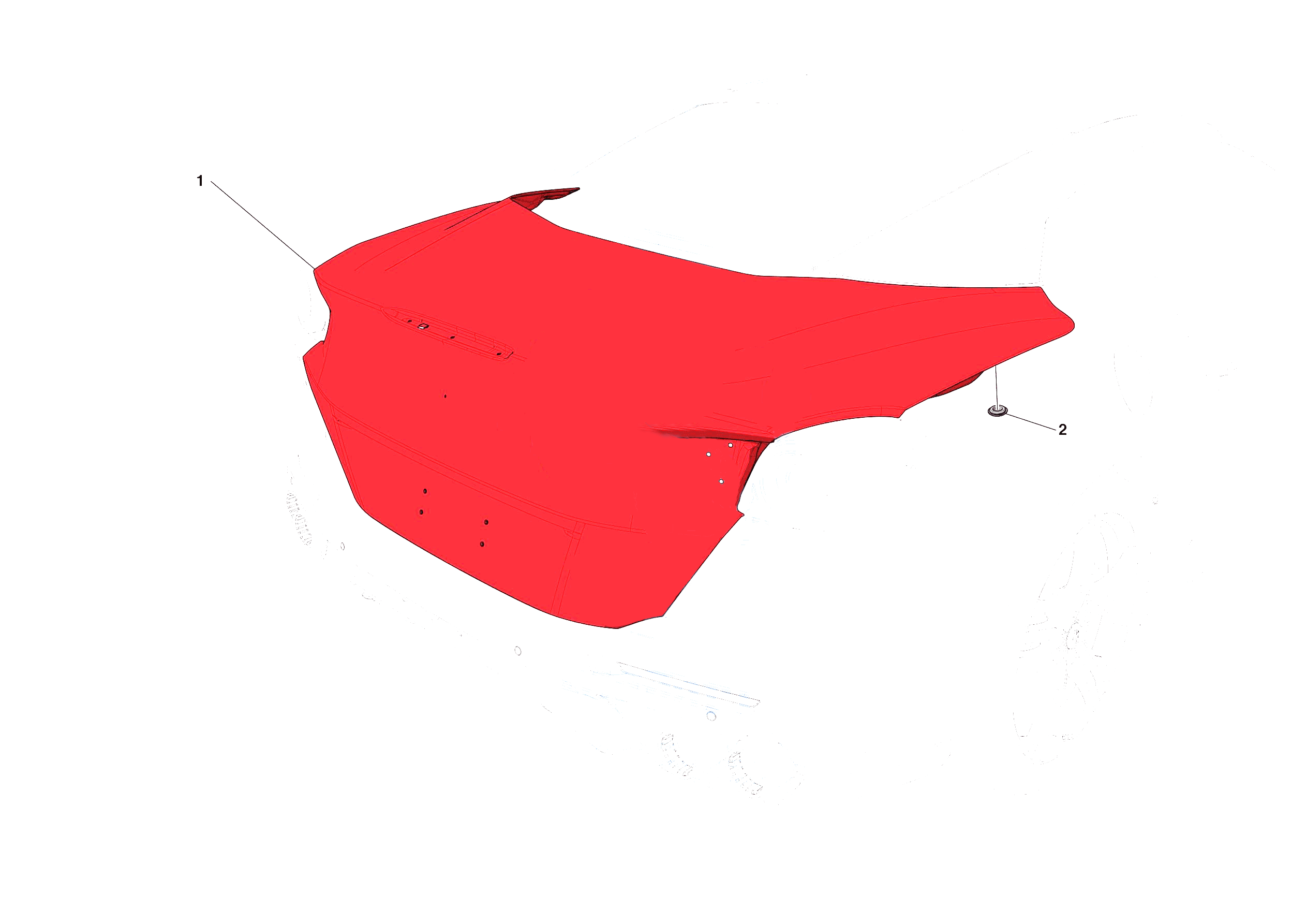 REAR LID SUBSTRUCTURE of Ferrari Ferrari Portofino M Europe RH