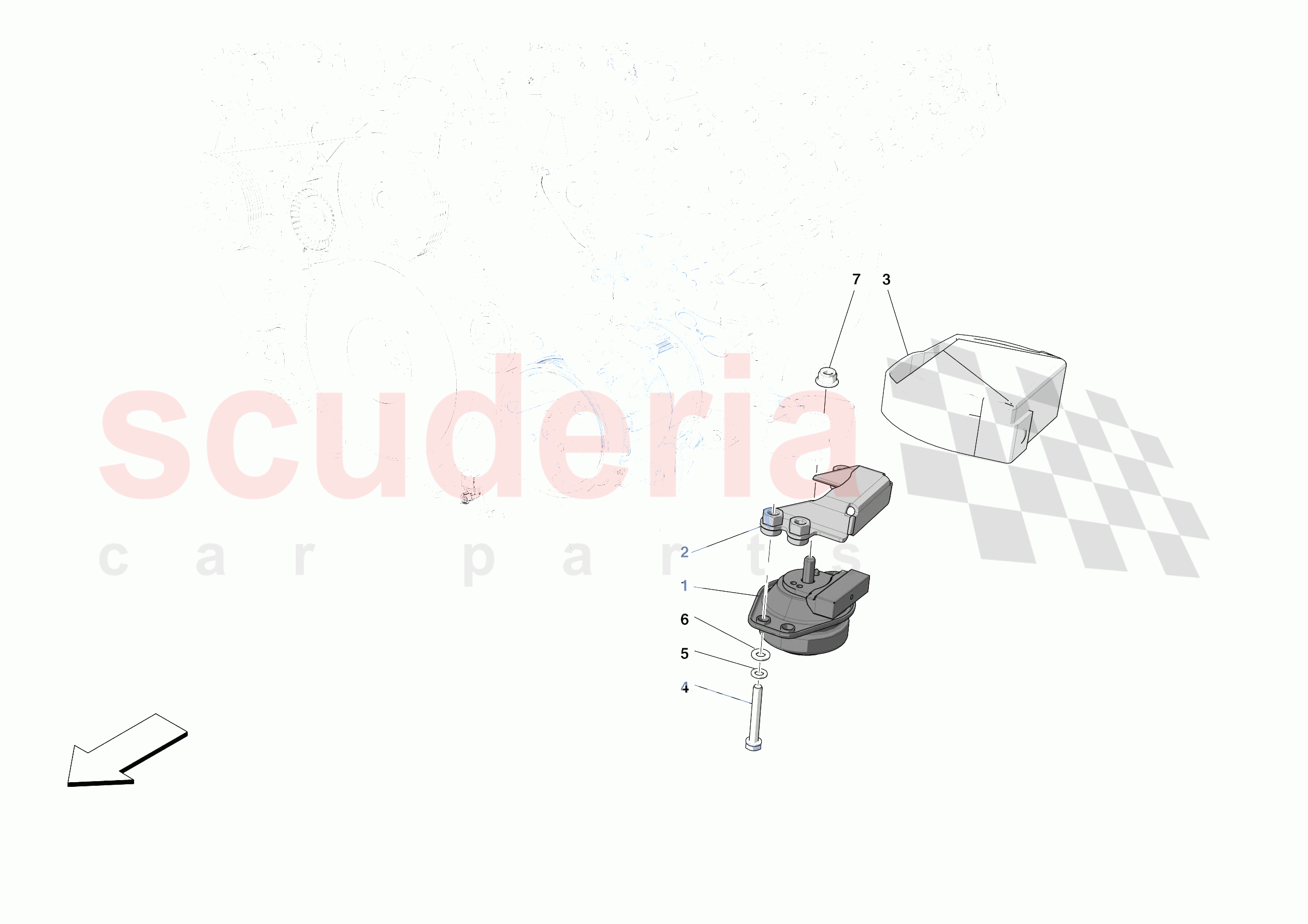 ENGINE SUSPENSION BUSH of Ferrari Ferrari Portofino M USA