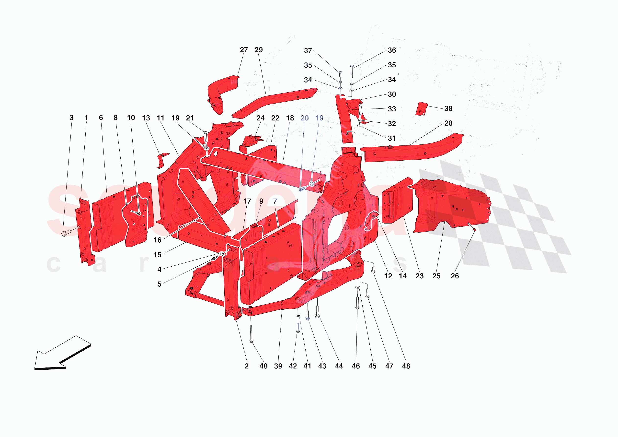 STRUCTURES AND ELEMENTS, FRONT OF VEHICLE of Ferrari Ferrari Portofino M USA