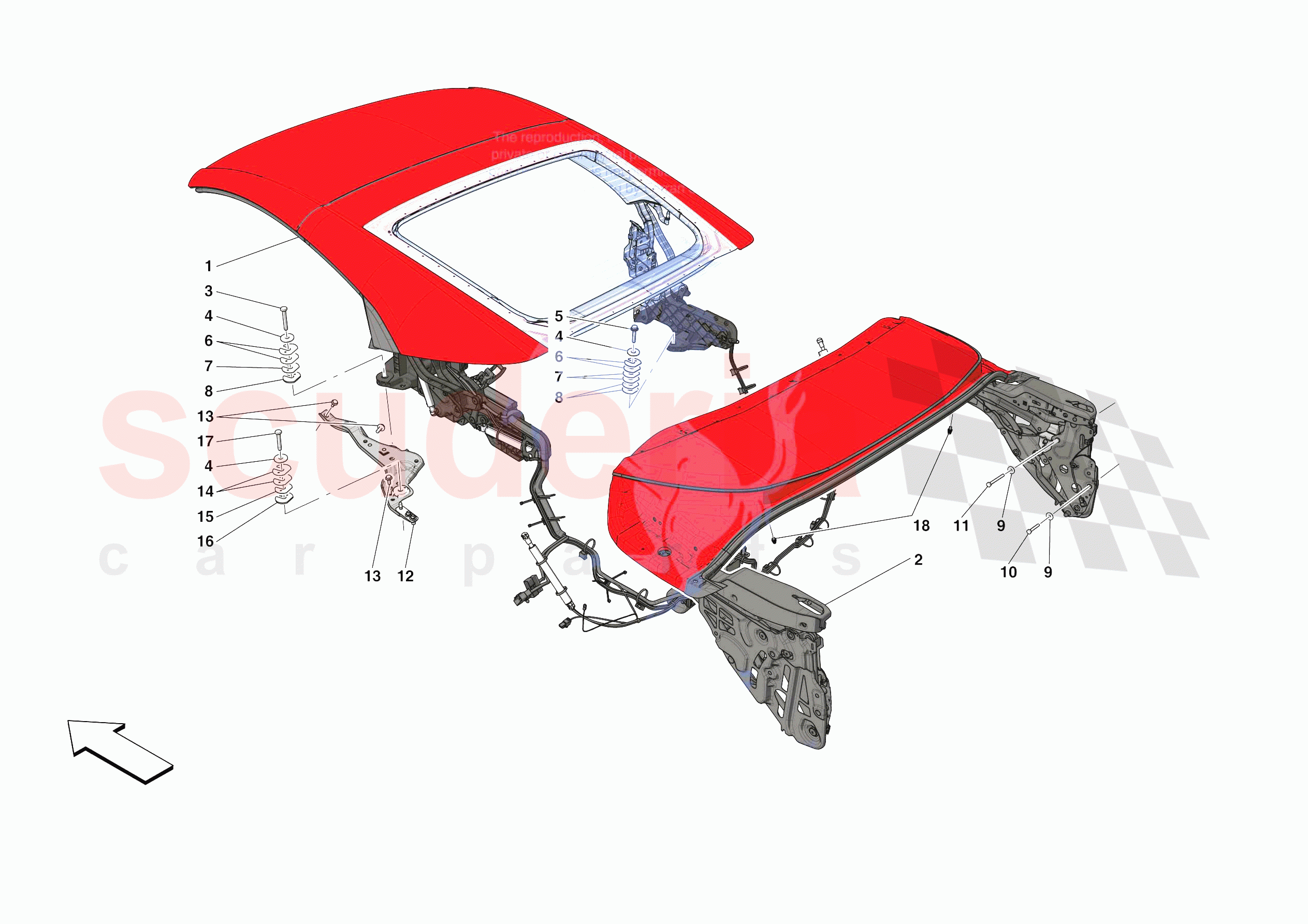 ROOF - STRUCTURE of Ferrari Ferrari Portofino M USA