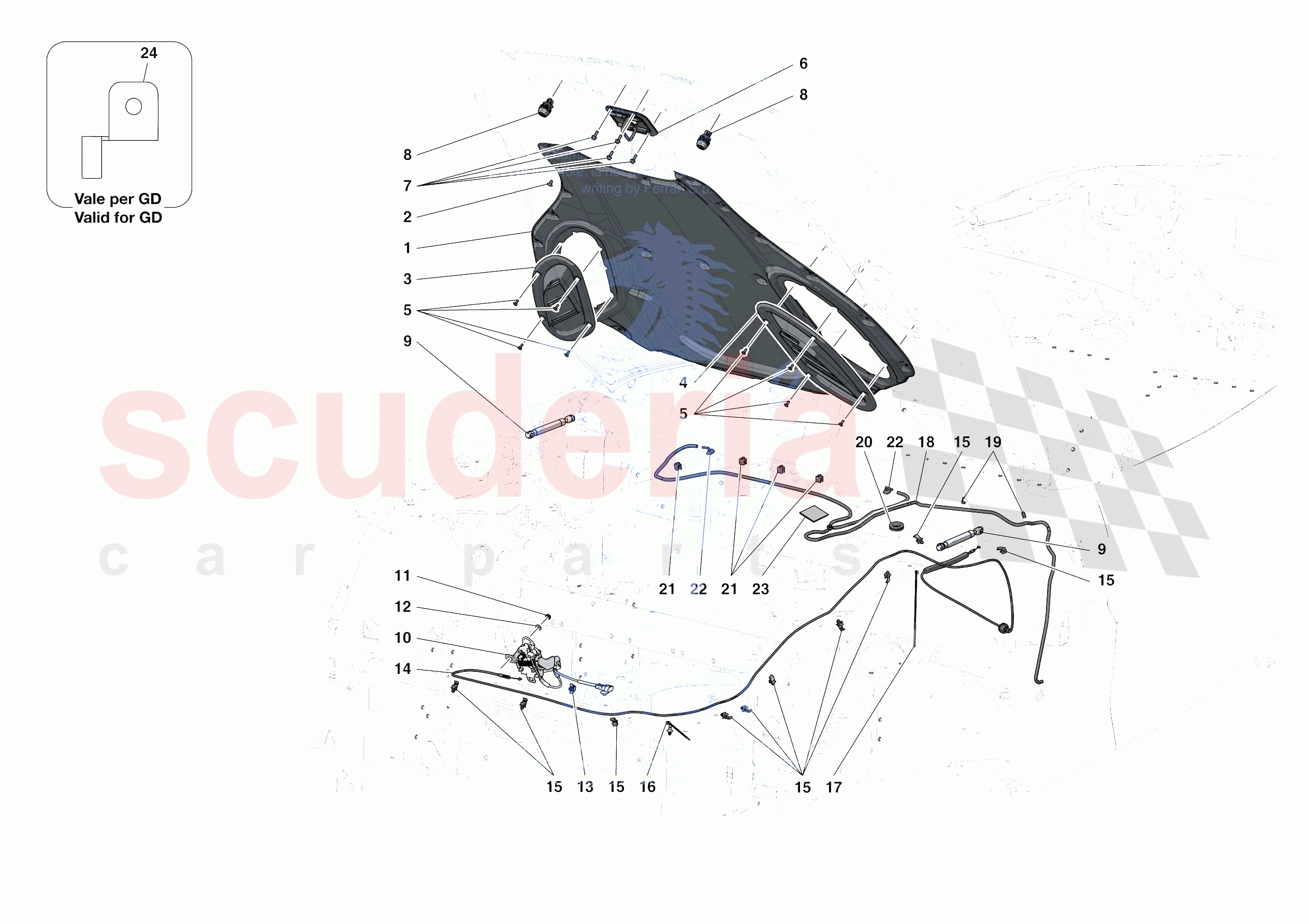 FRONT LID TRIM of Ferrari Ferrari Portofino M USA