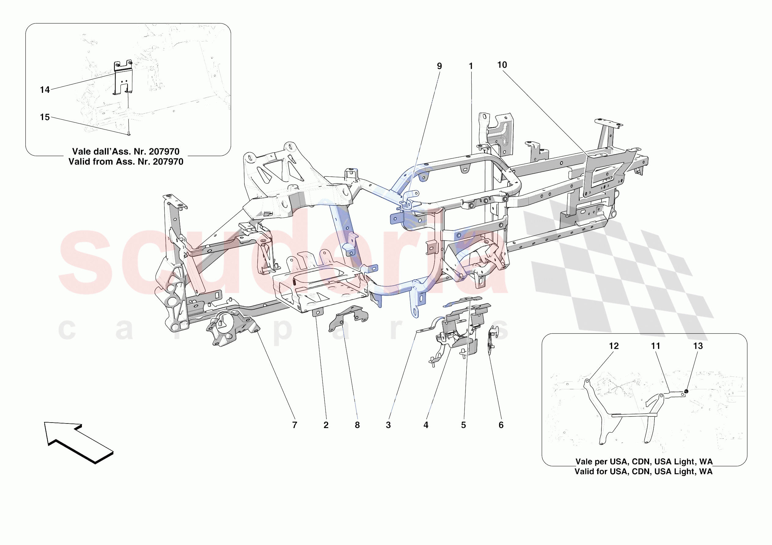 DASHBOARD - SUBSTRUCTURE -NOT FOR RHD- of Ferrari Ferrari Portofino M USA